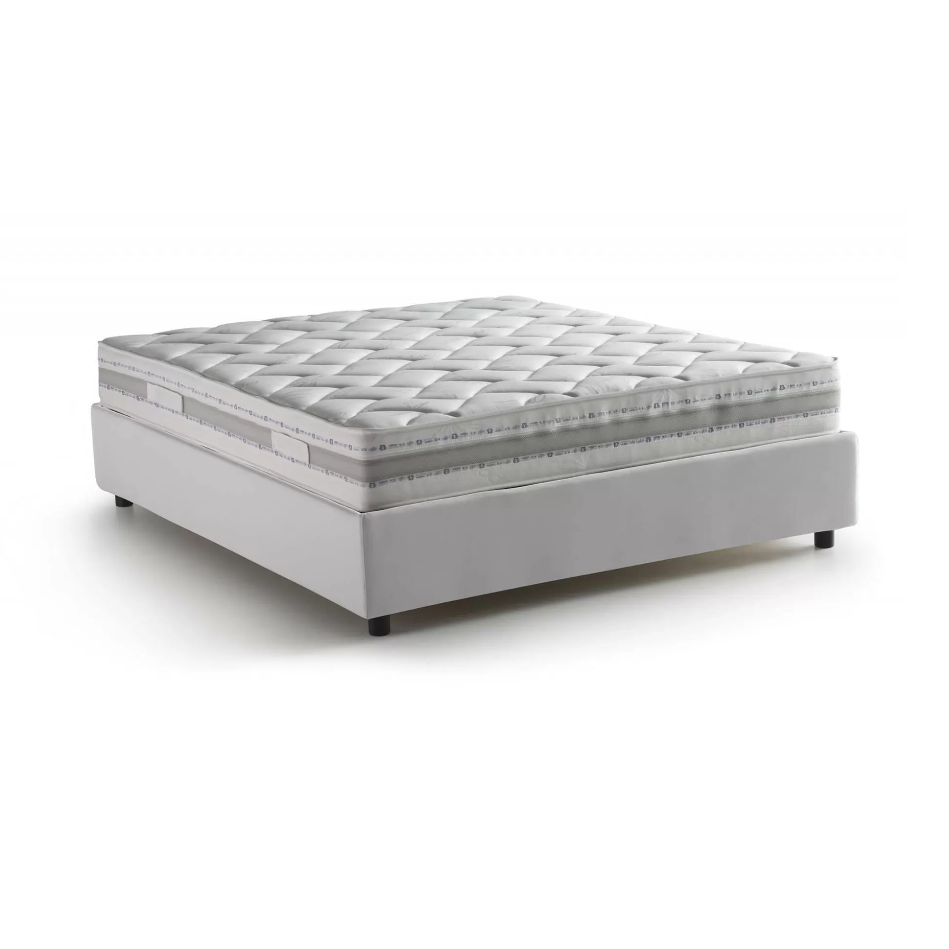 Dmora Letti Matrimoniali<Letto matrimoniale Aluin, con materasso Cm 160x200 incluso,