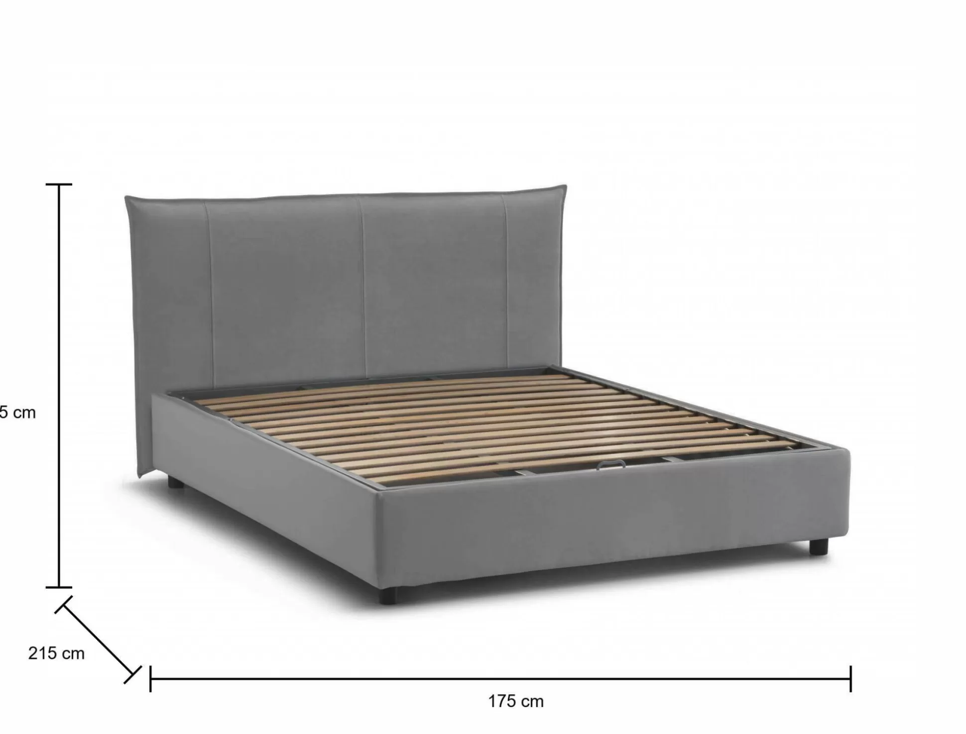 Dmora Letti Matrimoniali<Letto matrimoniale Ambassador, adatto per materasso Cm 160x200,