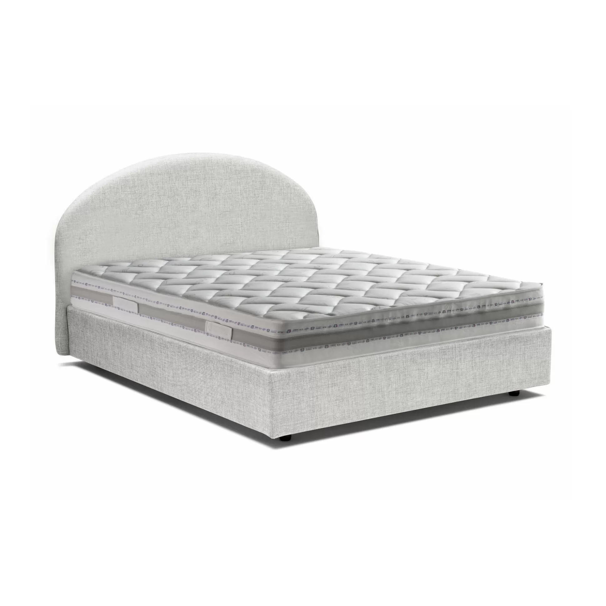 Dmora Letti Matrimoniali<Letto matrimoniale Amida, con materasso Cm 160x190 incluso,
