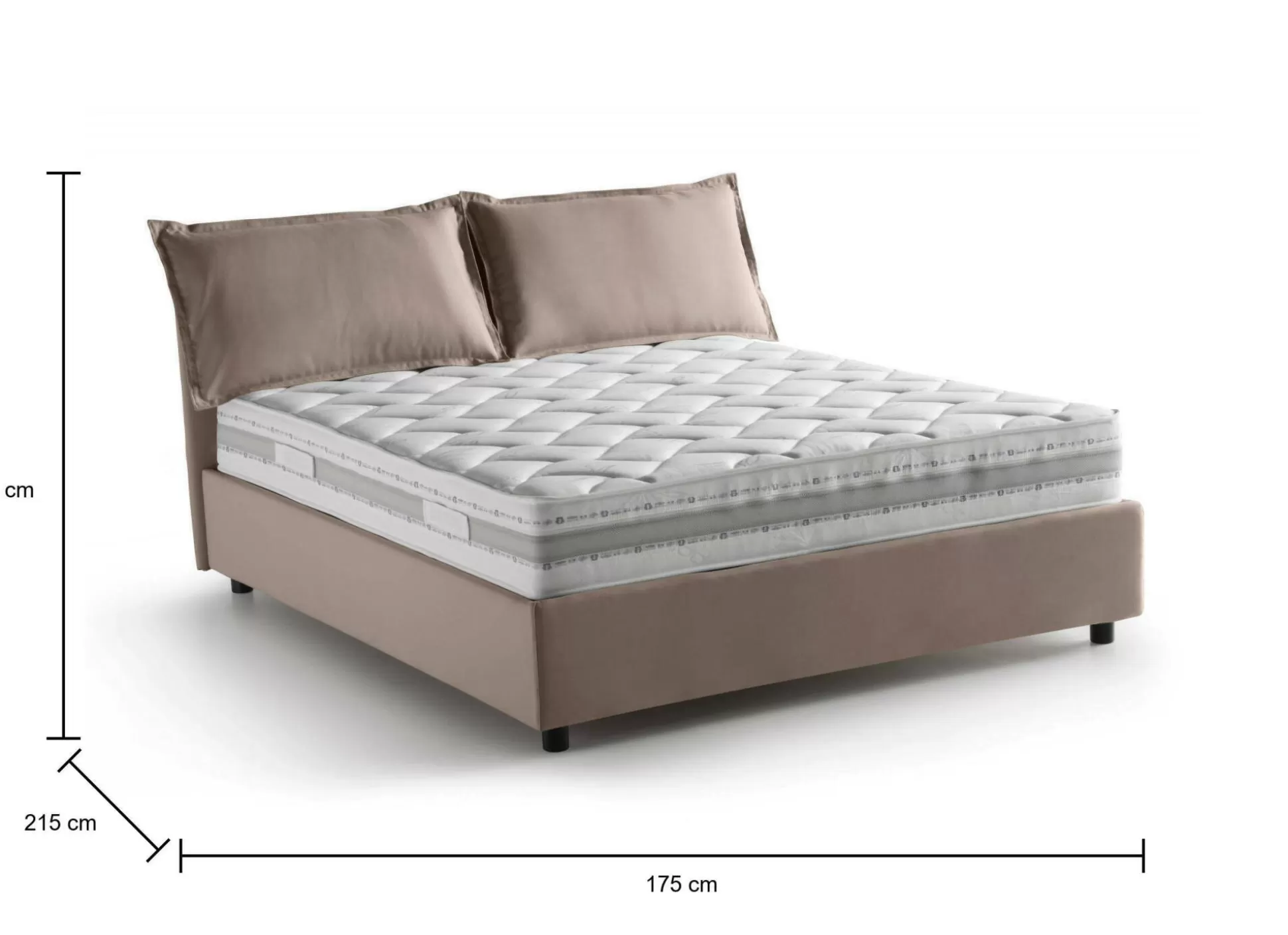 Dmora Letti Matrimoniali<Letto matrimoniale Amy, con materasso Cm 160x200 incluso,