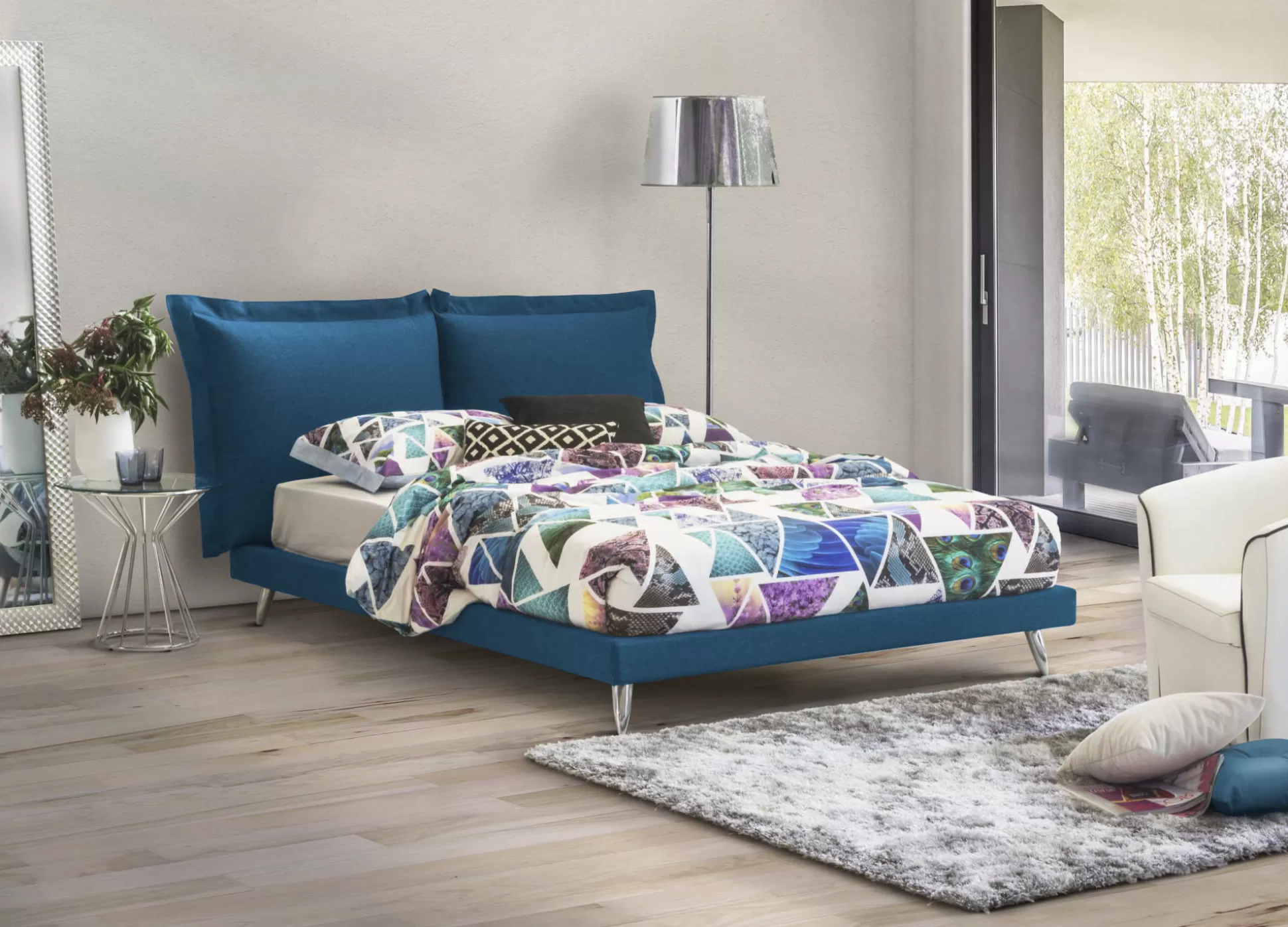 Dmora Letti Matrimoniali<Letto matrimoniale Anatoly, adatto per materasso 160x190 cm,
