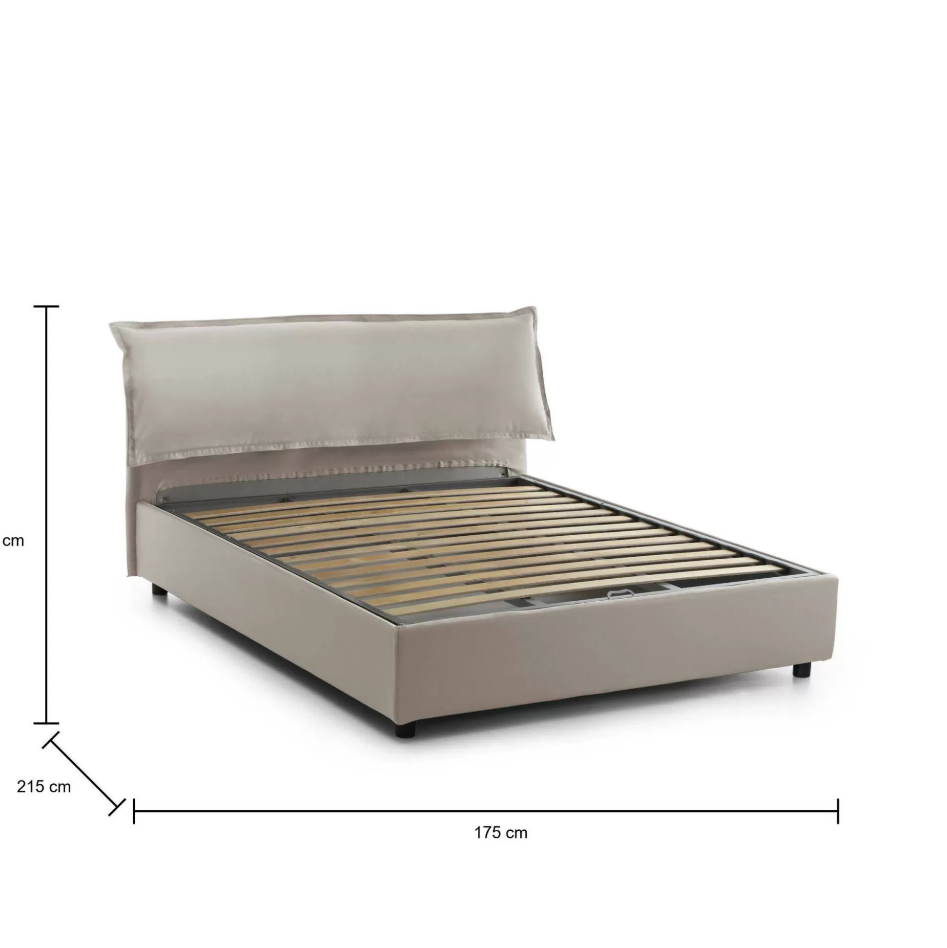 Dmora Letti Matrimoniali<Letto matrimoniale Apaia, adatto per materasso Cm 160x200,