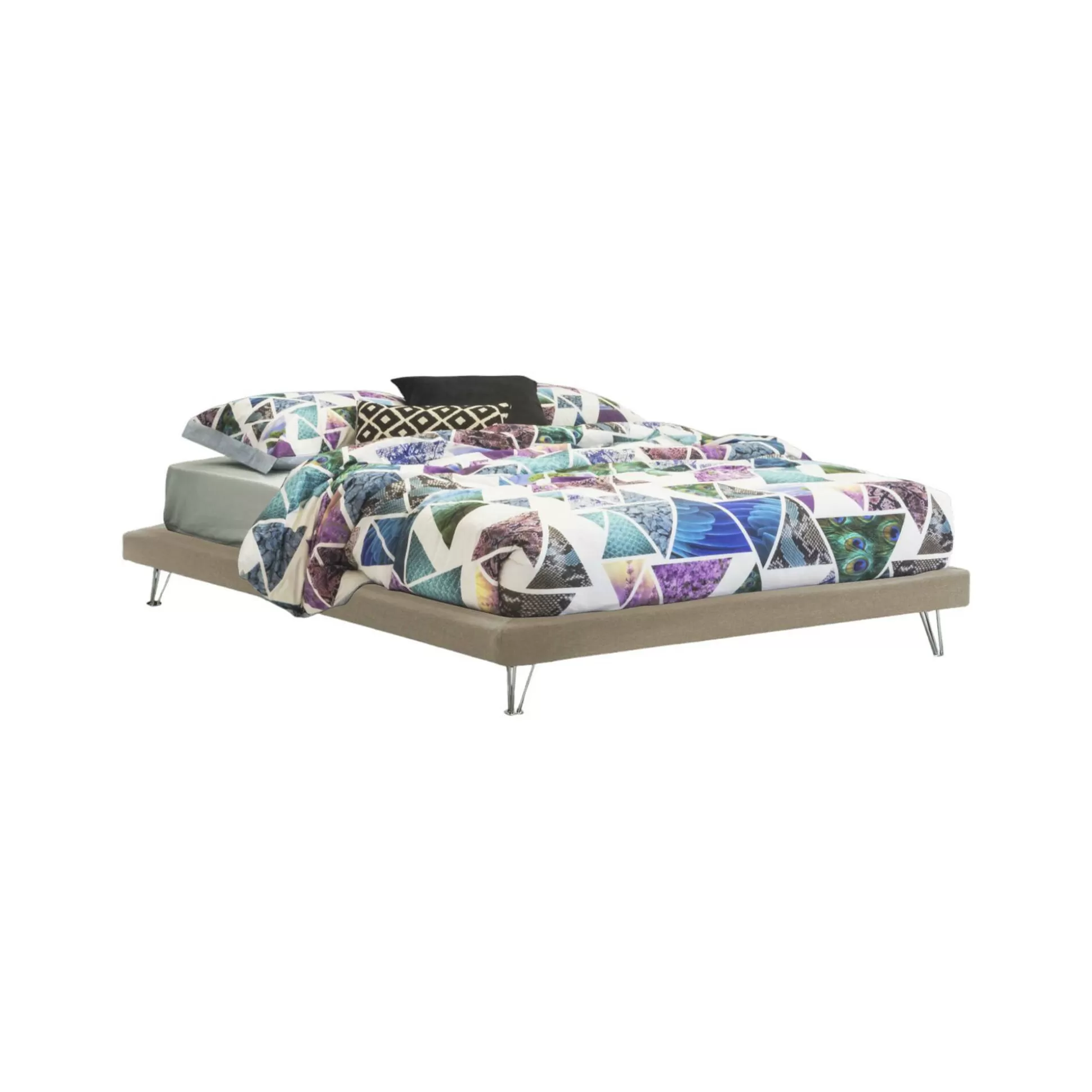 Dmora Letti Matrimoniali<Letto matrimoniale Arbatrax, adatto per materasso Cm 160x190,