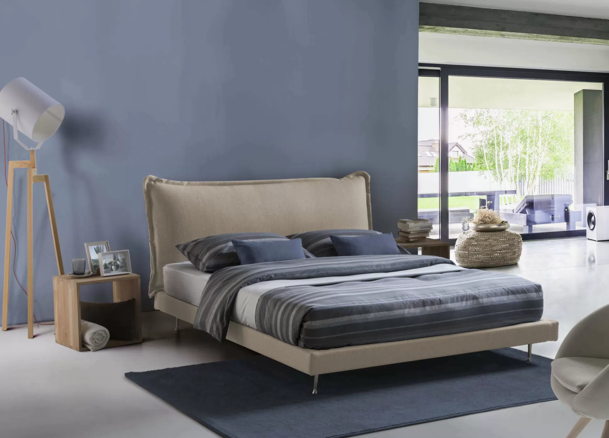 Dmora Letti Matrimoniali<Letto matrimoniale Arcore, adatto per materasso Cm 160x190,