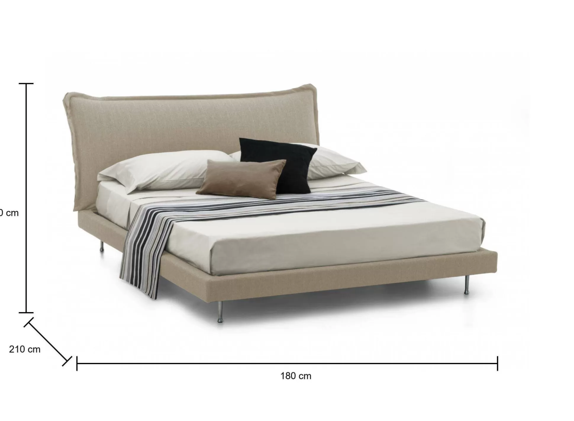 Dmora Letti Matrimoniali<Letto matrimoniale Arcore, adatto per materasso Cm 160x190,
