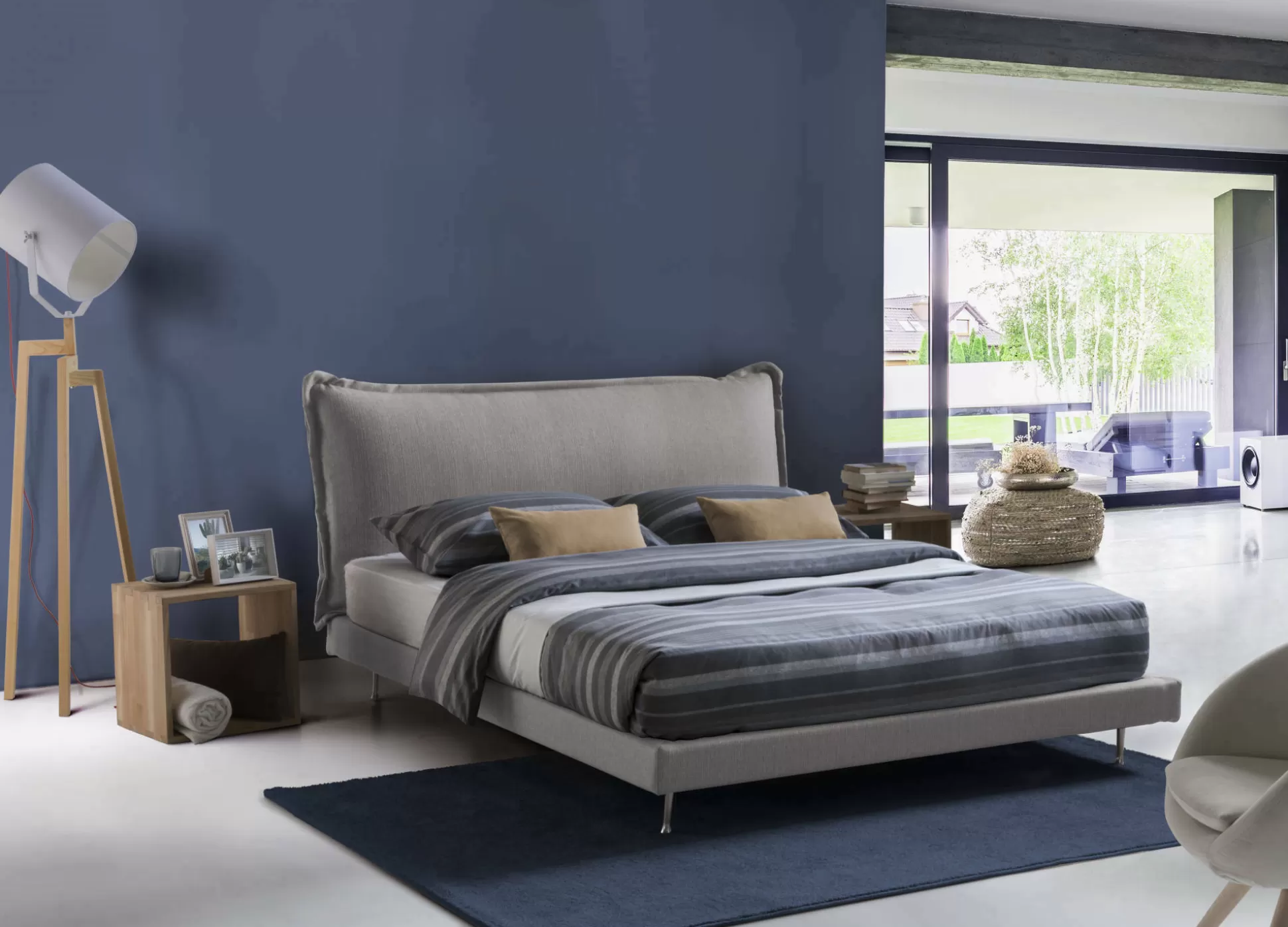 Dmora Letti Matrimoniali<Letto matrimoniale Arcore, adatto per materasso Cm 160x190,