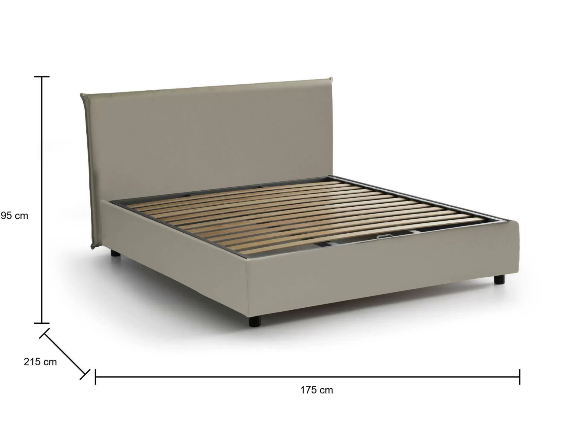Dmora Letti Matrimoniali<Letto matrimoniale Ariella, adatto per materasso Cm 160x200,