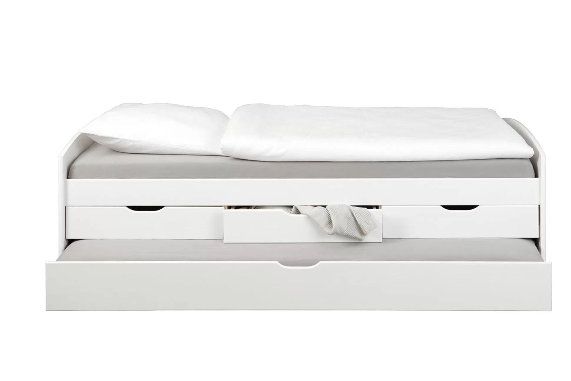 Dmora Letti Matrimoniali<Letto matrimoniale Bayreuth, Sommier per camera da letto, Giroletto per stanza, Struttura porta materasso, 205x63 h98 cm,