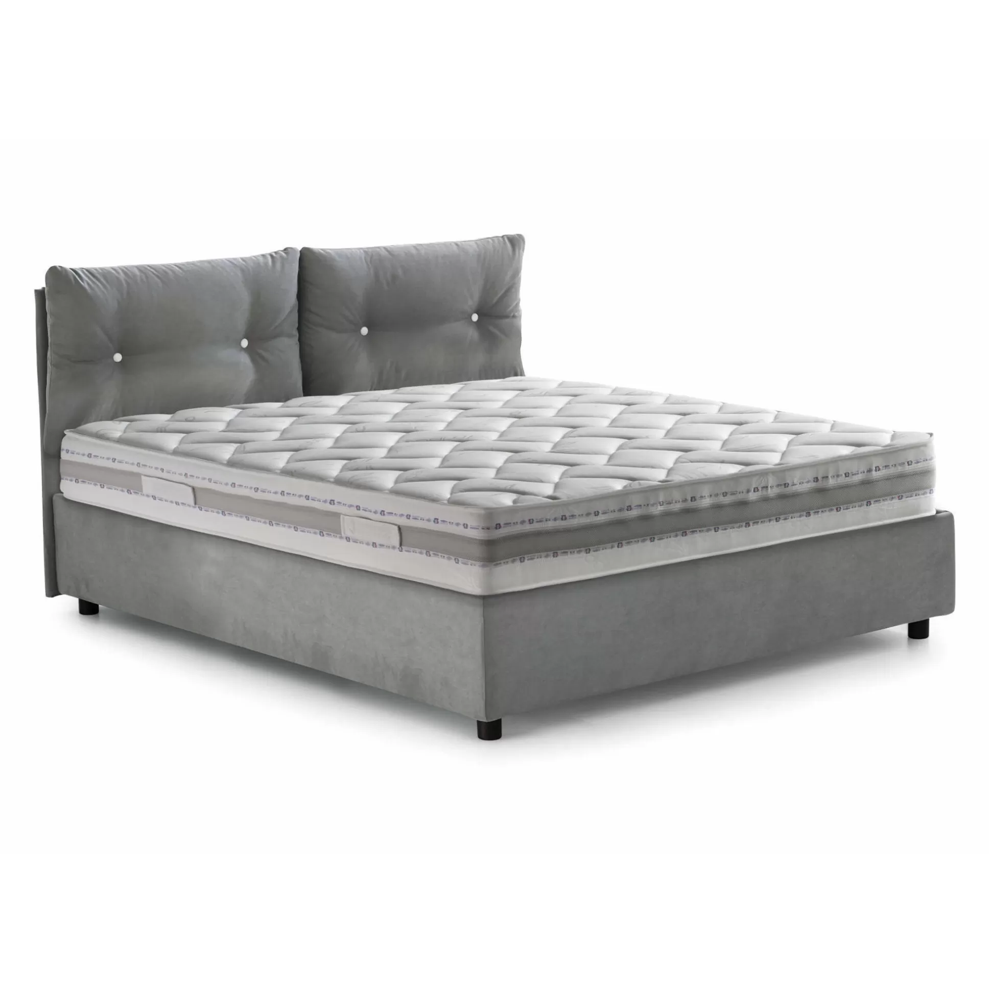 Dmora Letti Matrimoniali<Letto matrimoniale Calcite, con materasso Cm 160x200 incluso,