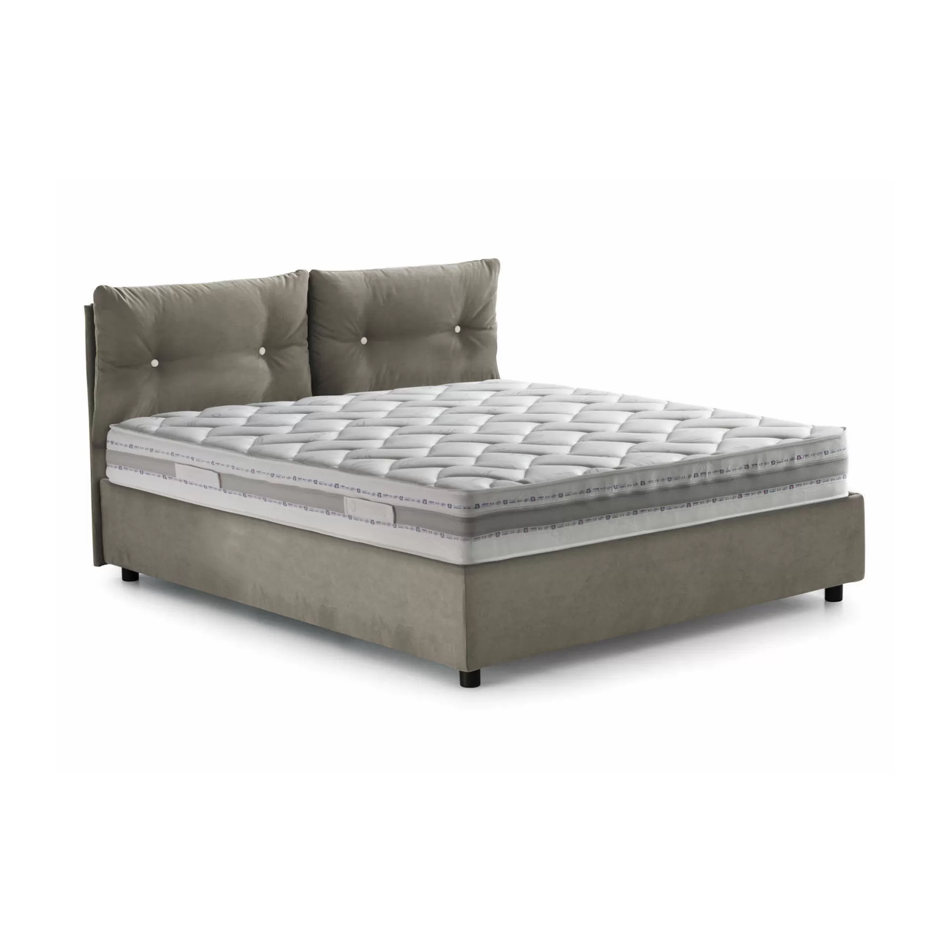 Dmora Letti Matrimoniali<Letto matrimoniale Calcite, con materasso Cm 160x200 incluso,
