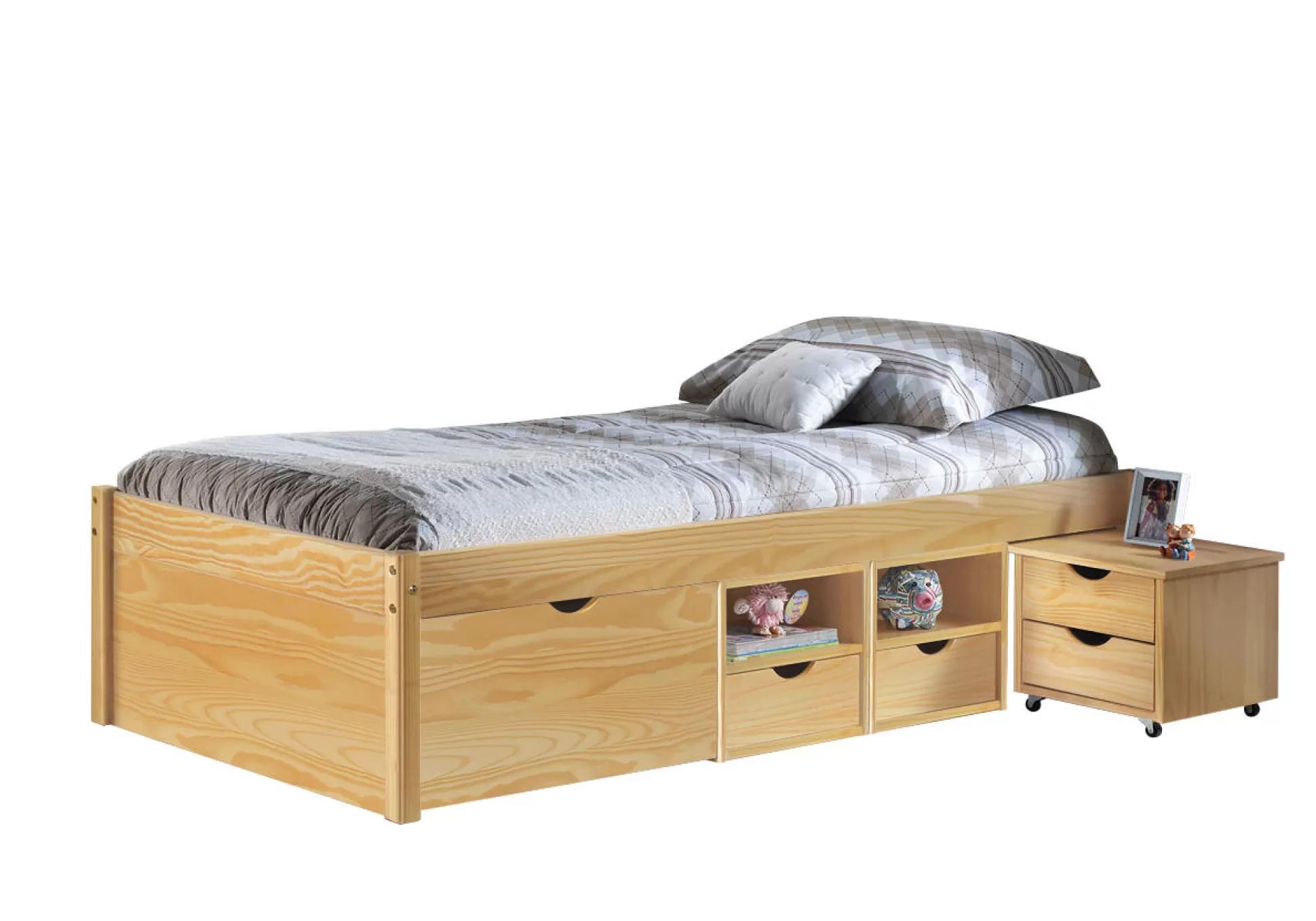 Dmora Letti Matrimoniali<Letto matrimoniale Cuxhaven, Sommier per camera da letto, Giroletto per stanza, Struttura porta materasso, 96x209 h48 cm,
