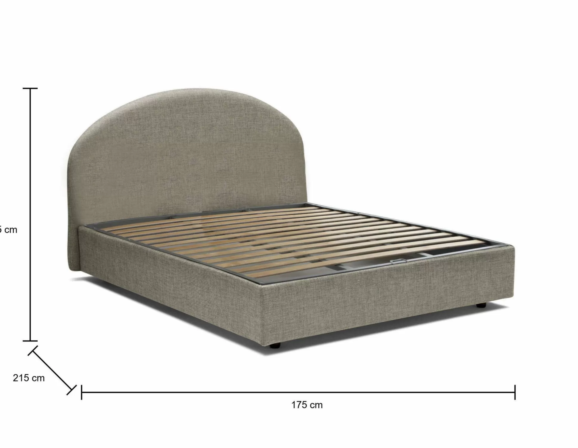 Dmora Letti Matrimoniali<Letto matrimoniale Dekon, adatto per materasso Cm 160x200,