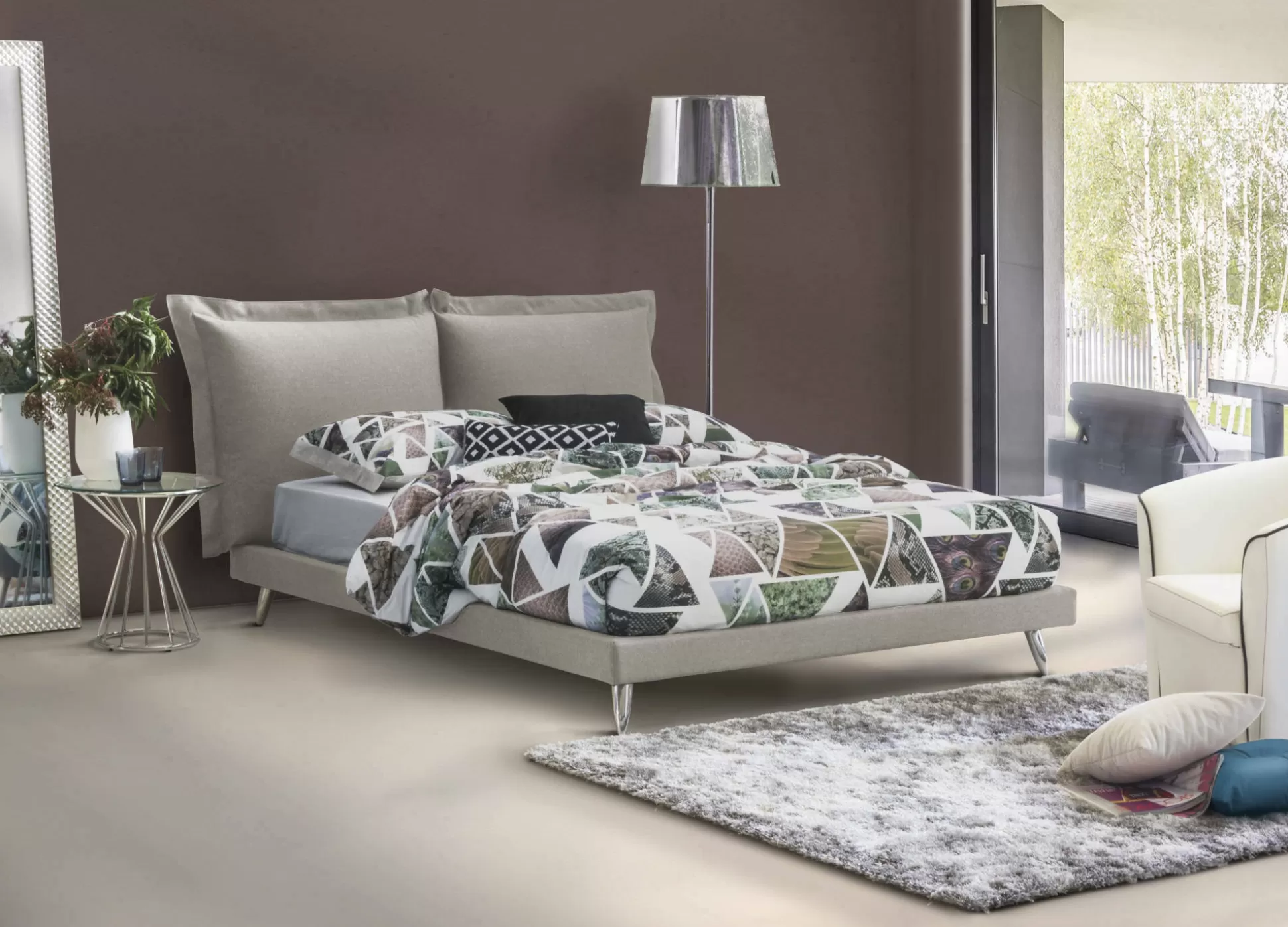 Dmora Letti Matrimoniali<Letto matrimoniale Dgiraud, adatto per materasso 160x190 cm,