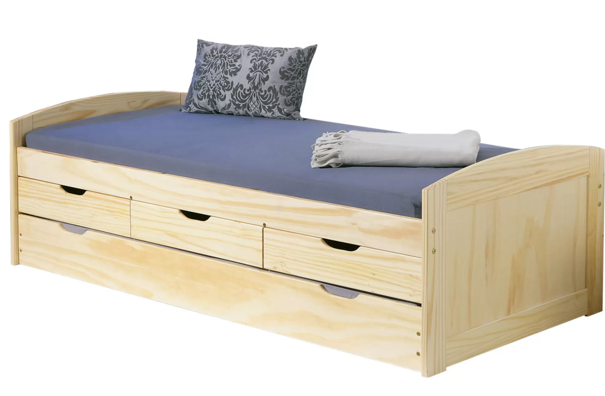 Dmora Letti Matrimoniali<Letto matrimoniale Herten, Sommier per camera da letto, Giroletto per stanza, Struttura porta materasso, 98x205 h63 cm,
