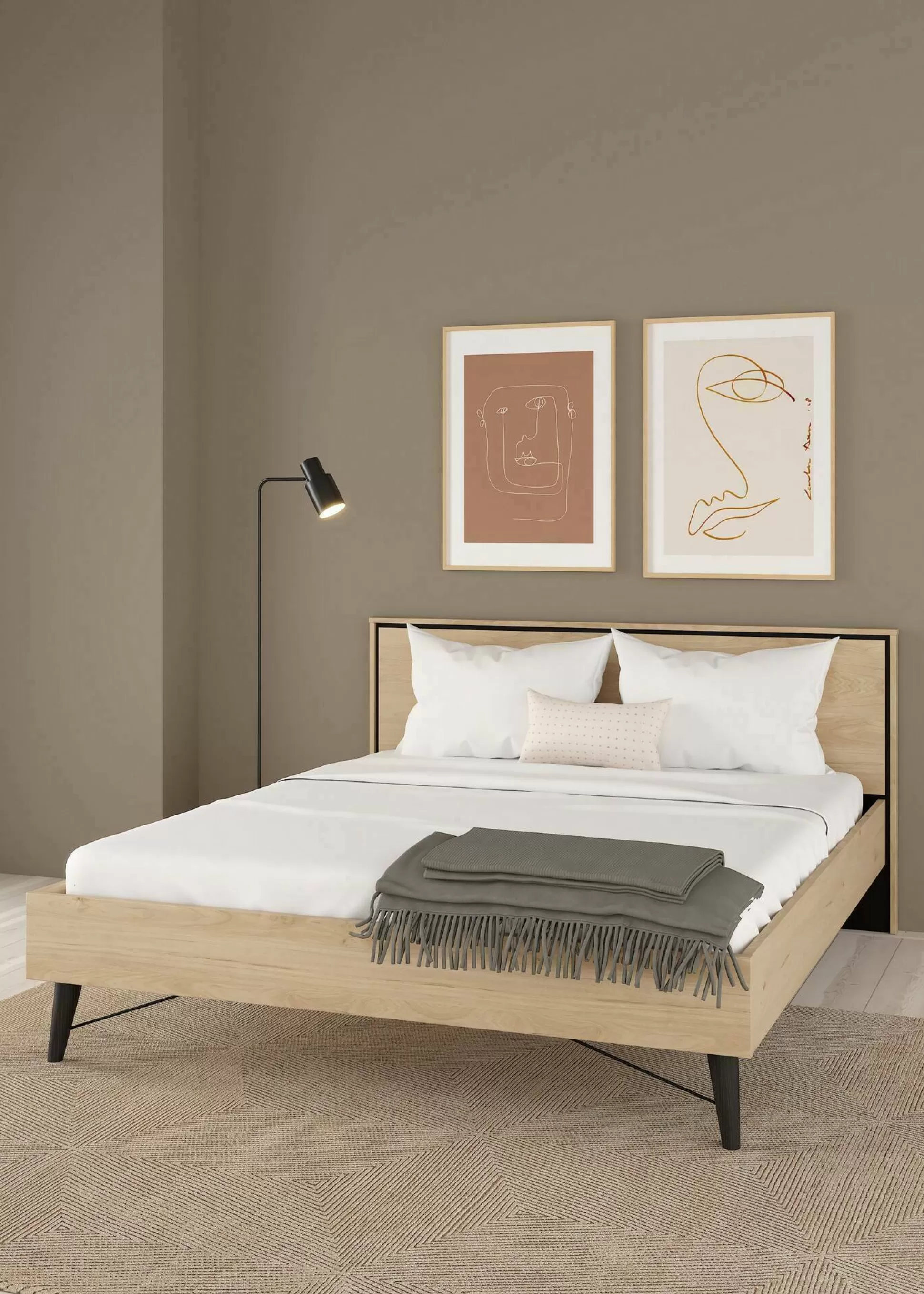 Dmora Letti Matrimoniali<Letto matrimoniale Marche, 207x173 h91 cm,
