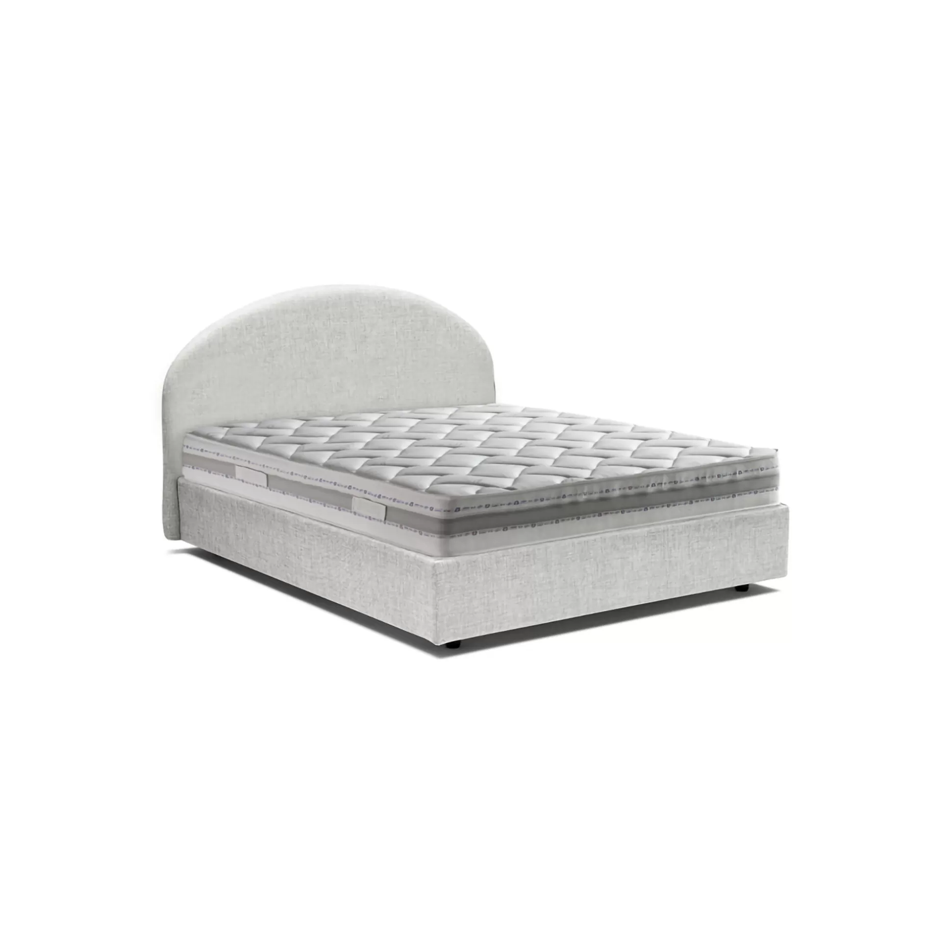 Dmora Letti Matrimoniali<Letto matrimoniale Melanite, con materasso Cm 160x200 incluso,