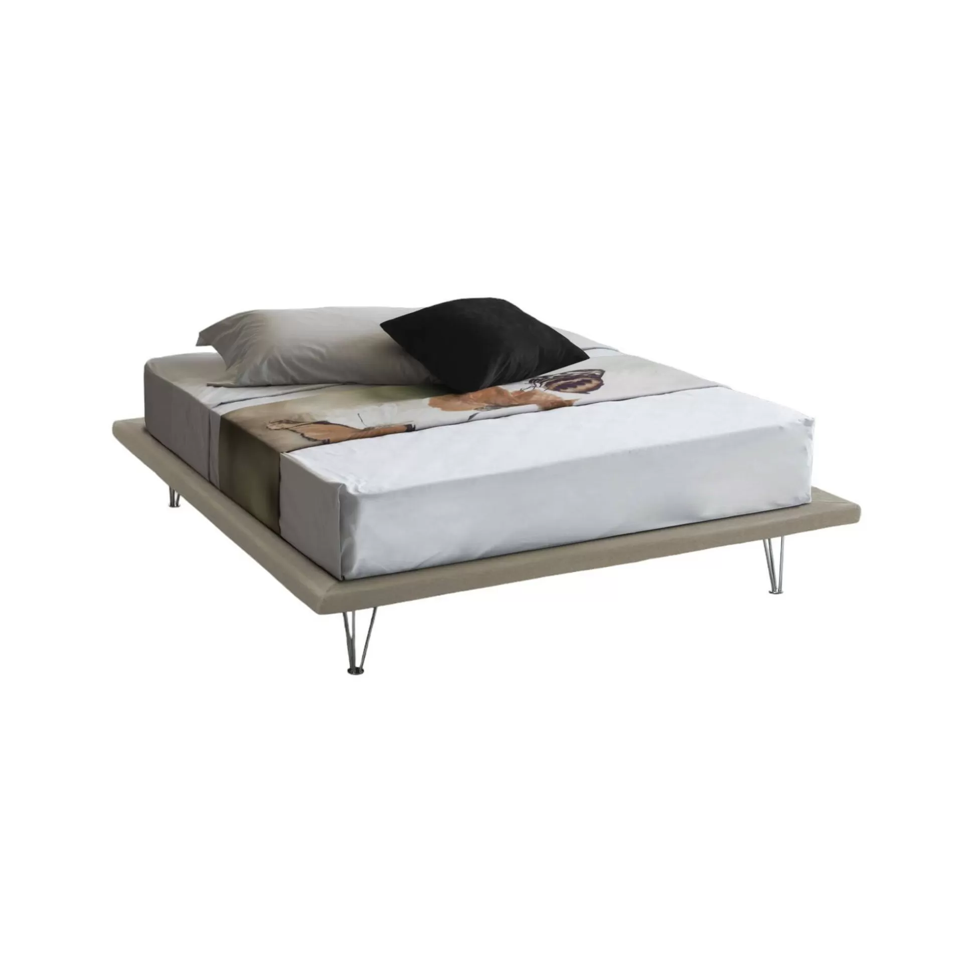 Dmora Letti Matrimoniali<Letto matrimoniale Pietersite, adatto per materasso Cm 160x200,