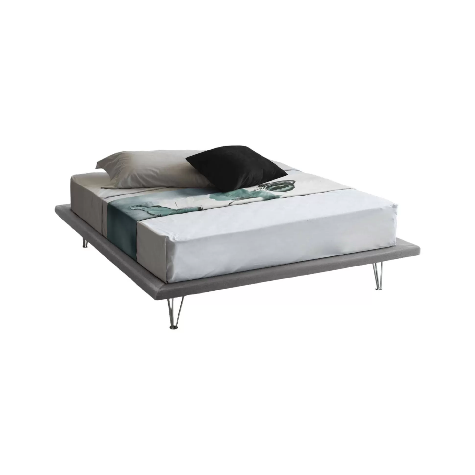 Dmora Letti Matrimoniali<Letto matrimoniale Pietersite, adatto per materasso Cm 160x200,