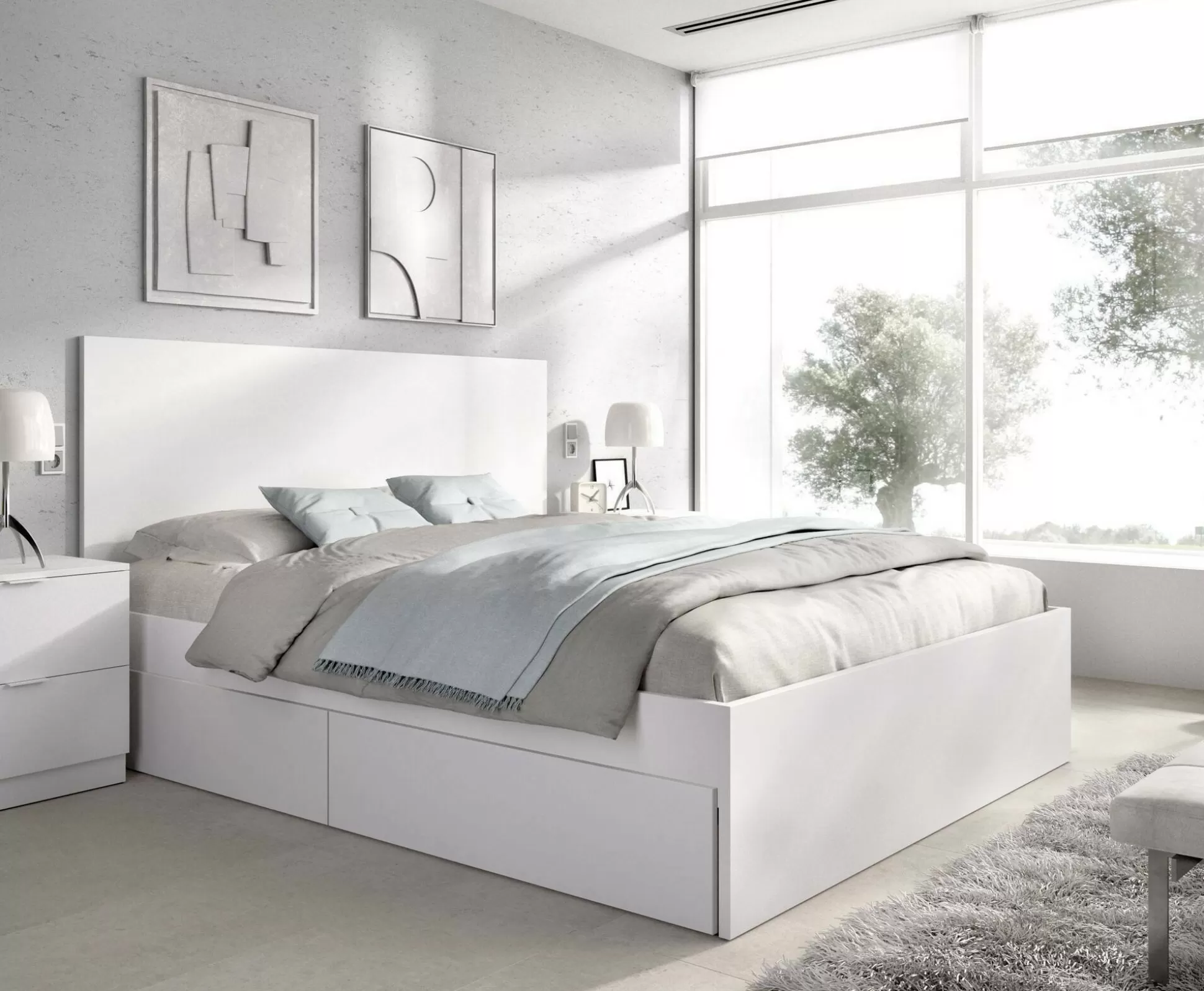 Dmora Letti Matrimoniali<Letto matrimoniale Usman, 269x205 h100 cm,