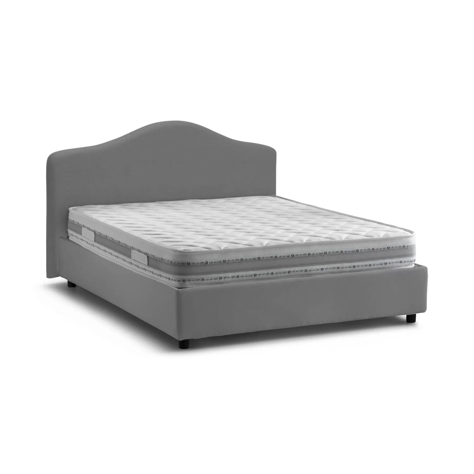Dmora Letti Matrimoniali<Letto matrimoniale Verdite, con materasso Cm 160x200 incluso,