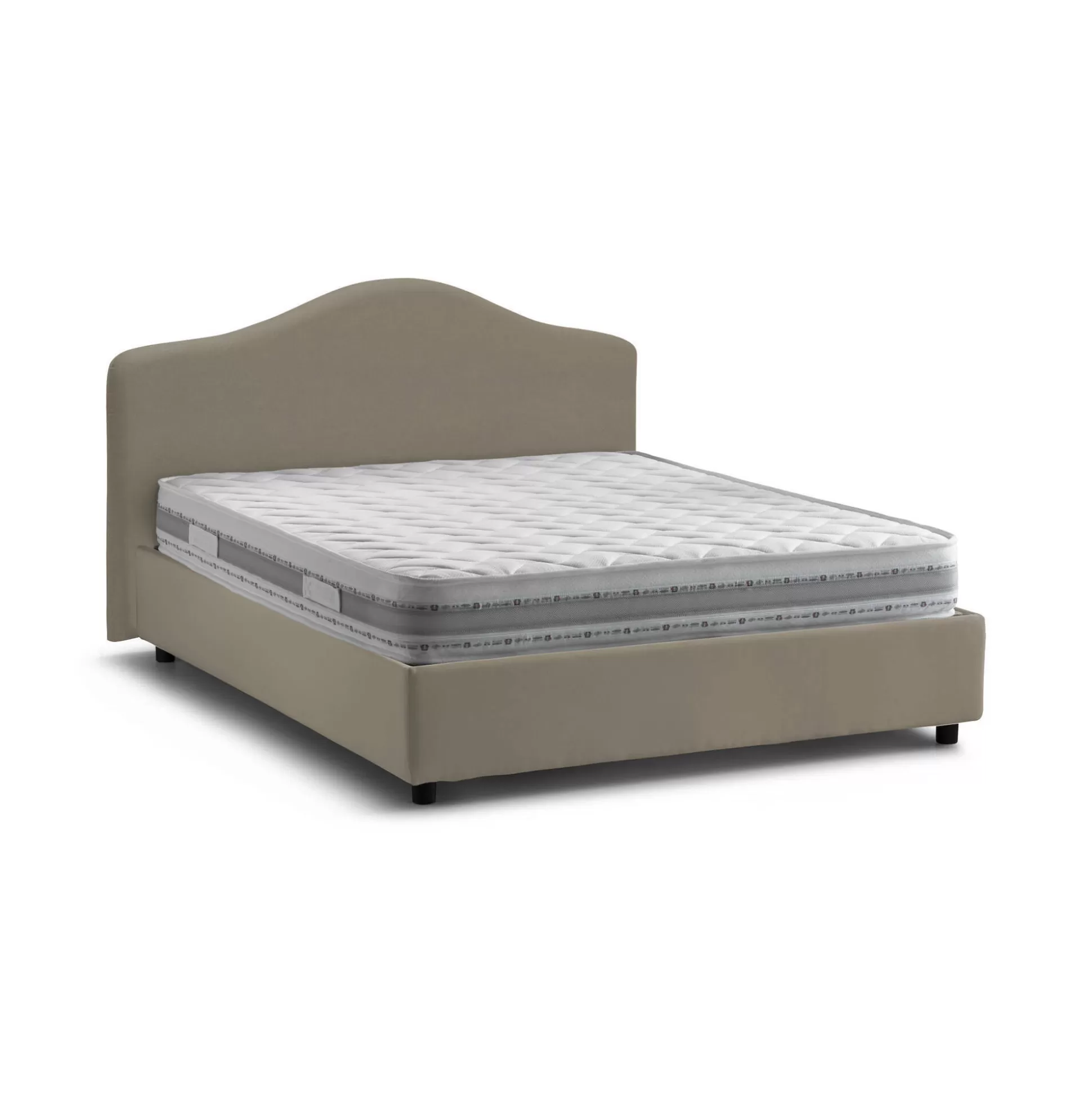 Dmora Letti Matrimoniali<Letto matrimoniale Verdite, con materasso Cm 160x200 incluso,