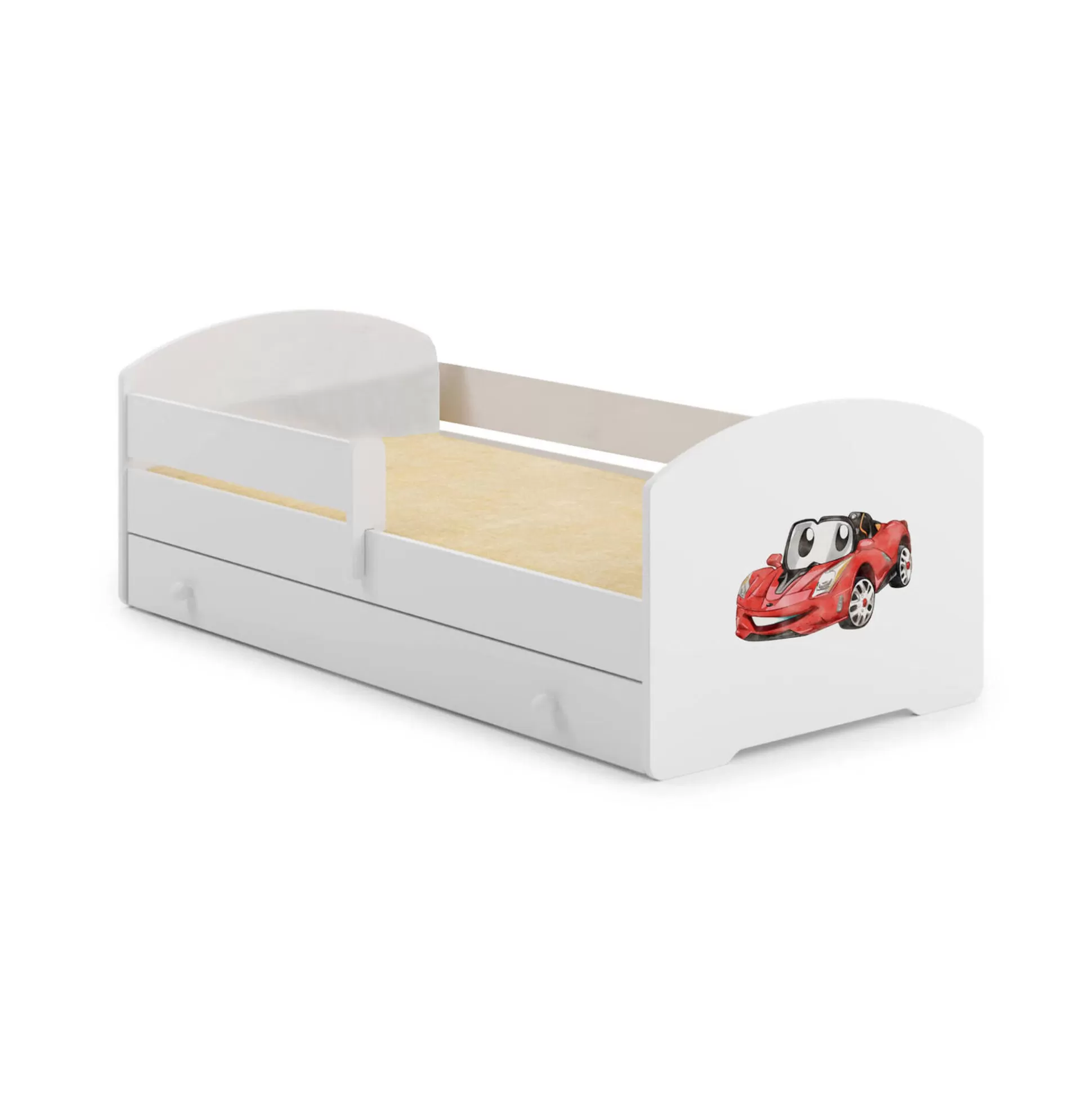 Dmora Letti Singoli<Letto per bambini Crising, 77x144 h56 cm, con macchina