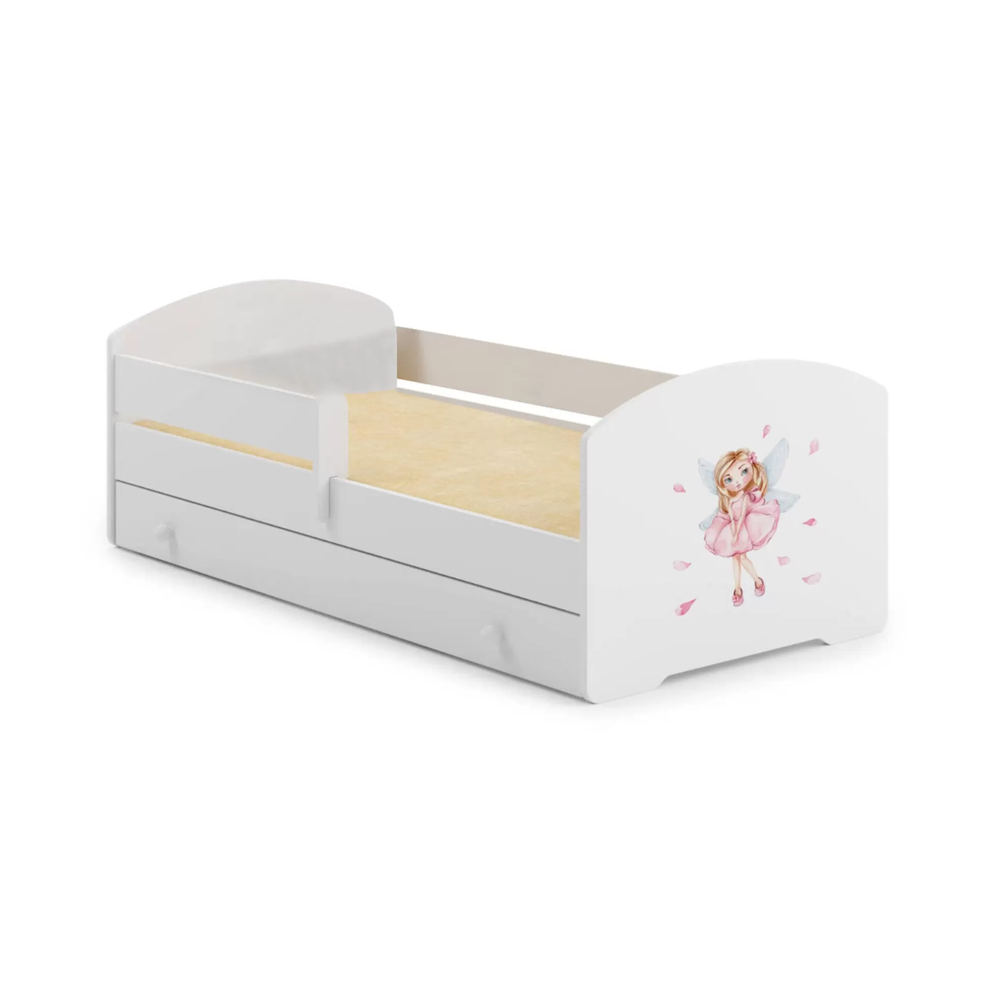 Dmora Letti Singoli<Letto per bambini Dcollin, 77x144 h56 cm, con Fatina