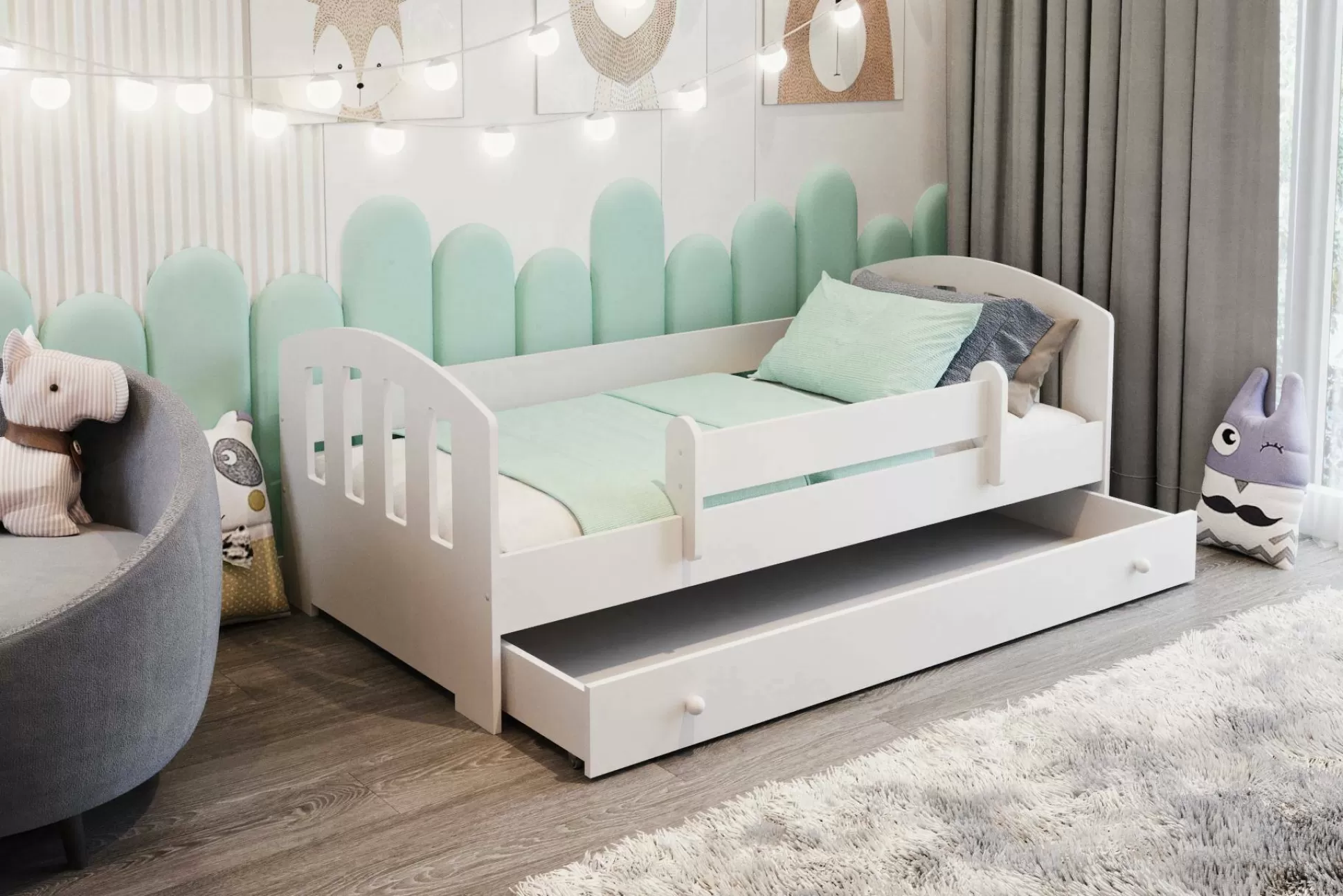 Dmora Letti Singoli<Letto per bambini Estoy, 85x164 h63 cm,