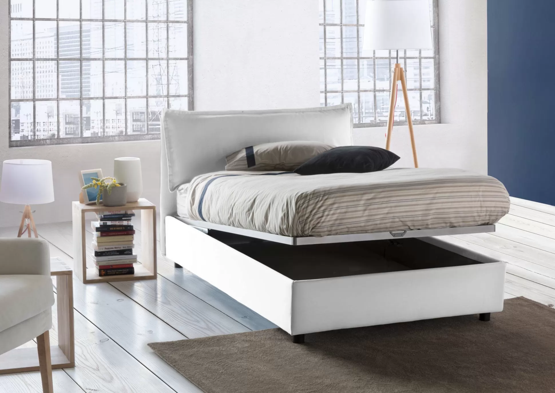 Dmora Letti Piazza E Mezza<Letto piazza e mezza Abbygale, con materasso Cm 120x200 incluso,