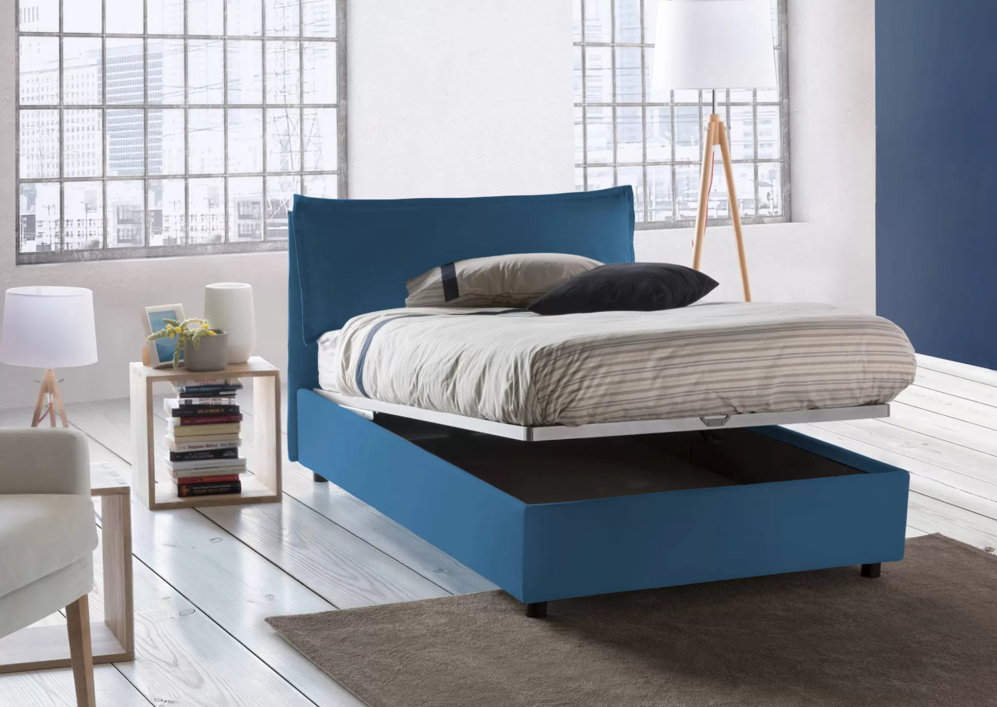 Dmora Letti Piazza E Mezza<Letto piazza e mezza Abbygale, con materasso Cm 120x200 incluso,