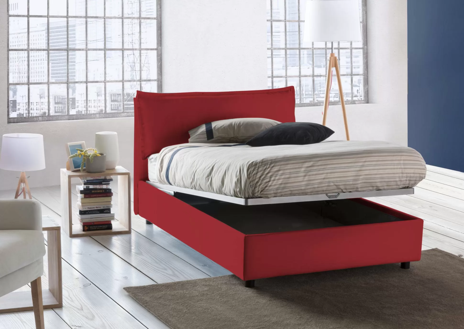 Dmora Letti Piazza E Mezza<Letto piazza e mezza Abbygale, con materasso Cm 120x200 incluso,