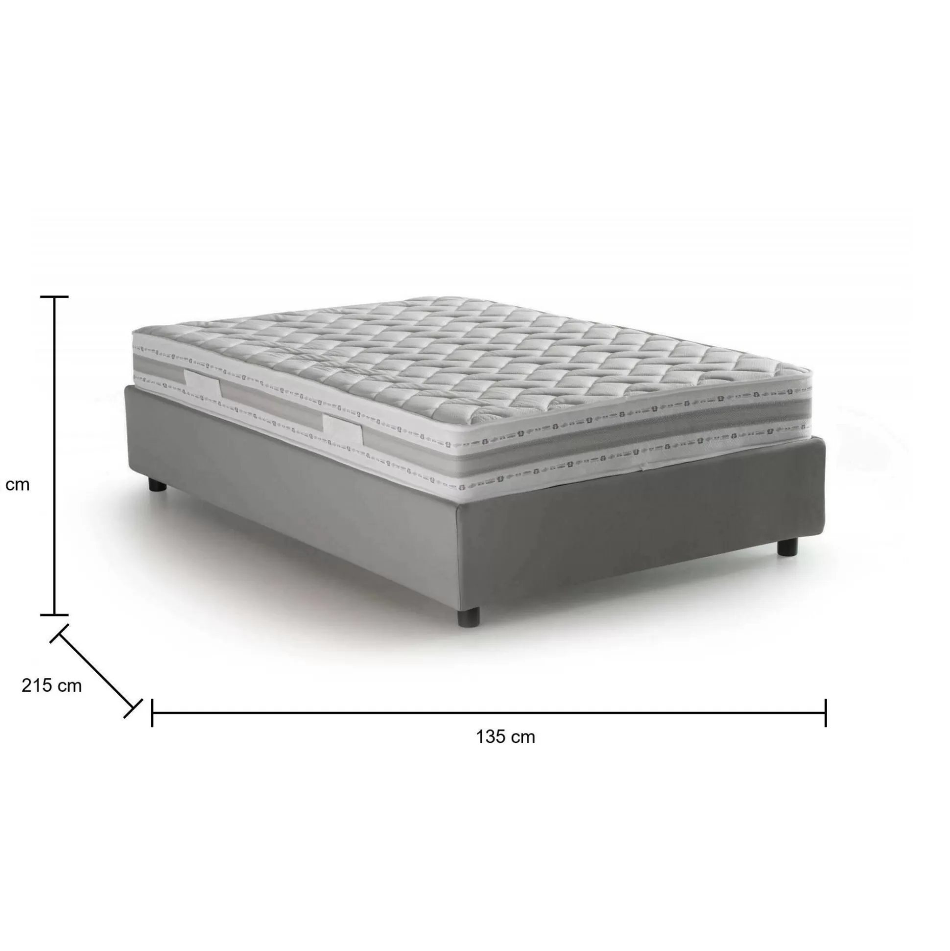 Dmora Letti Piazza E Mezza<Letto piazza e mezza Abici, con materasso Cm 120x200 incluso,