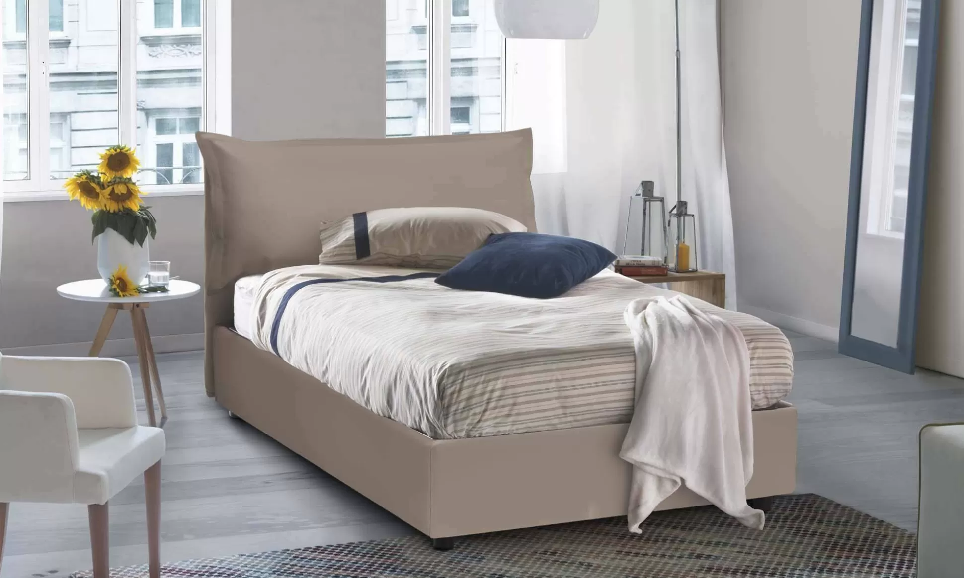Dmora Letti Piazza E Mezza<Letto piazza e mezza Aconito, con materasso Cm 120x200 incluso,