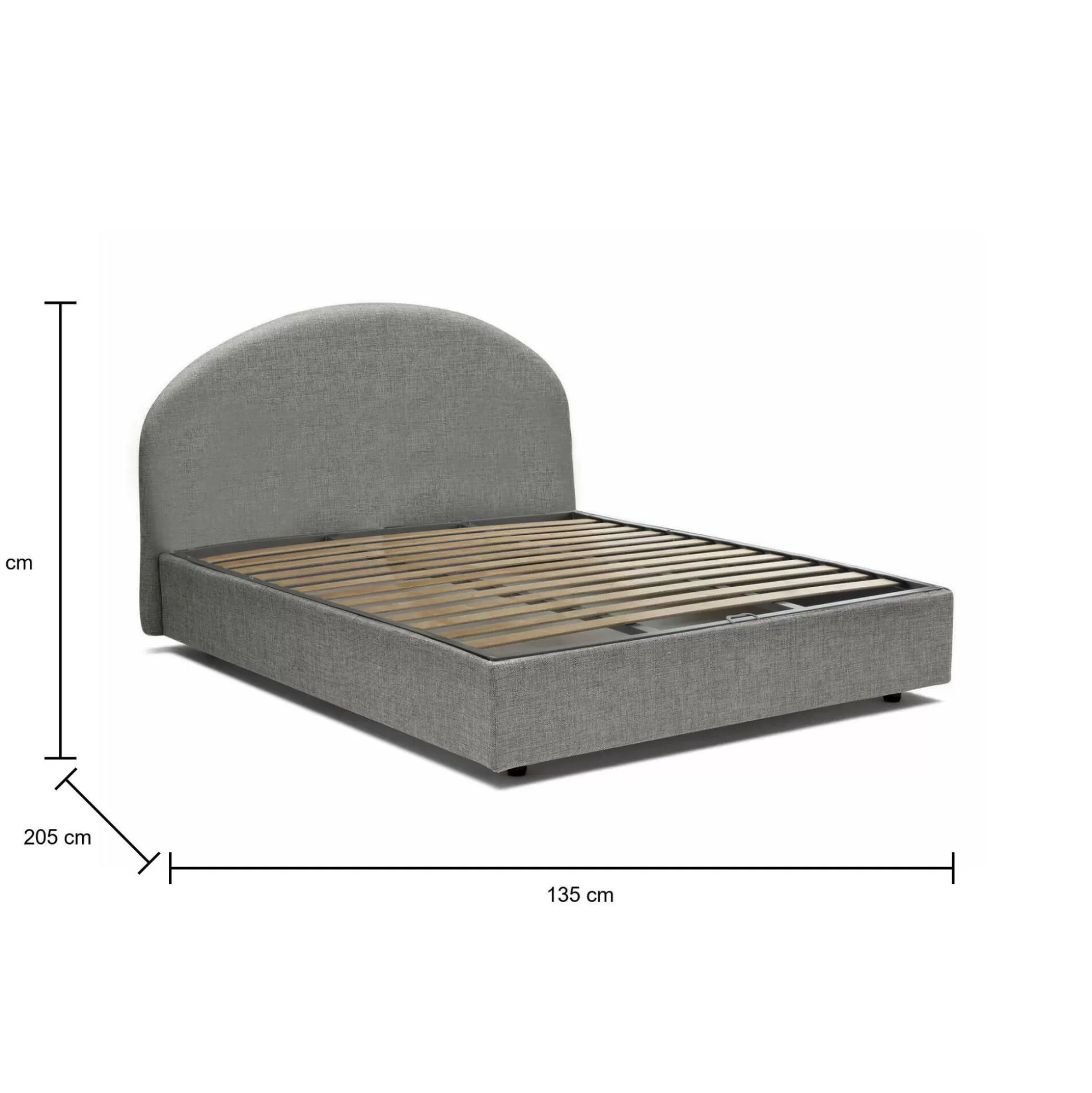 Dmora Letti Piazza E Mezza<Letto piazza e mezza Akis, adatto per materasso Cm 120x190,