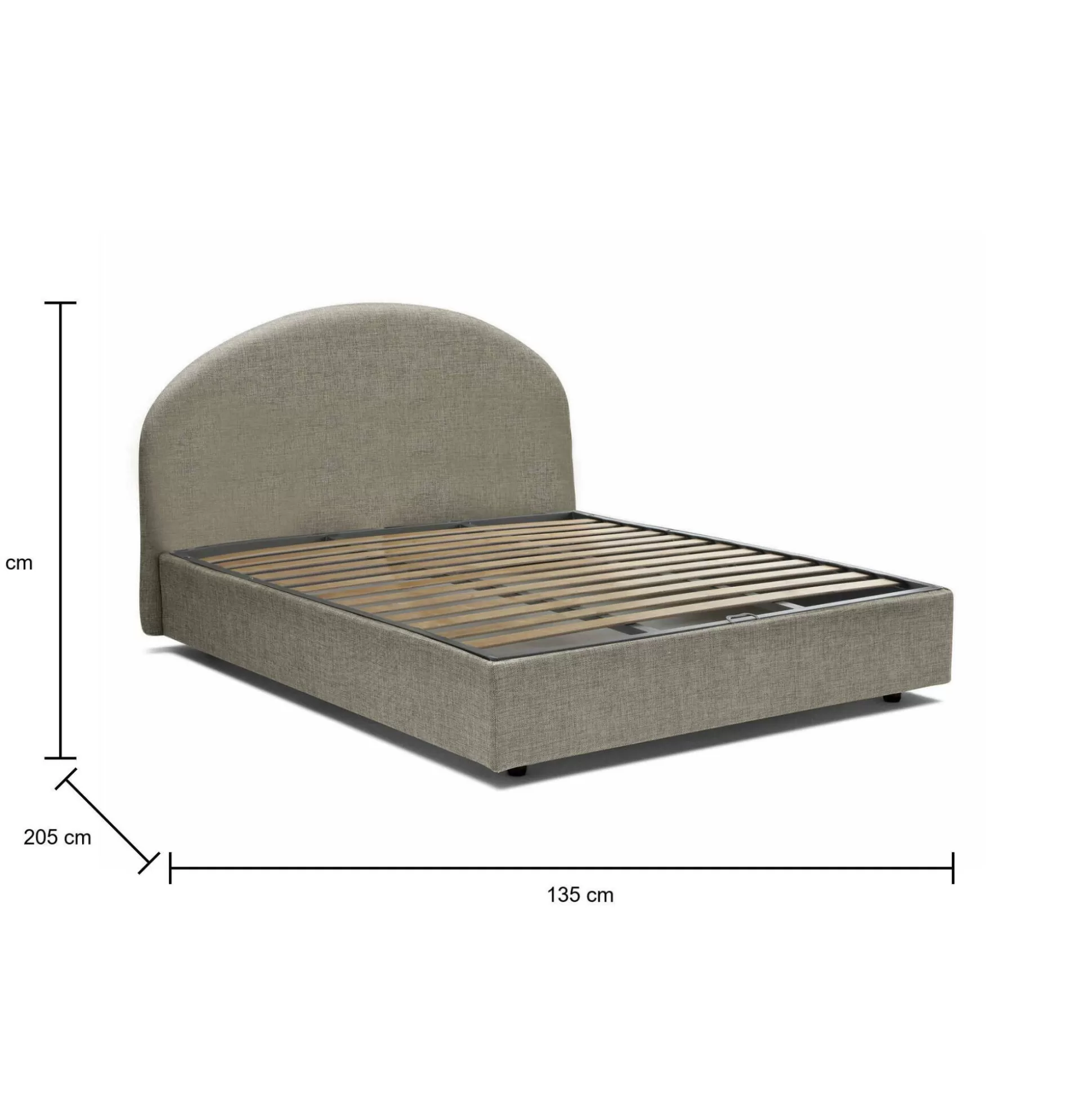 Dmora Letti Piazza E Mezza<Letto piazza e mezza Akis, adatto per materasso Cm 120x190,