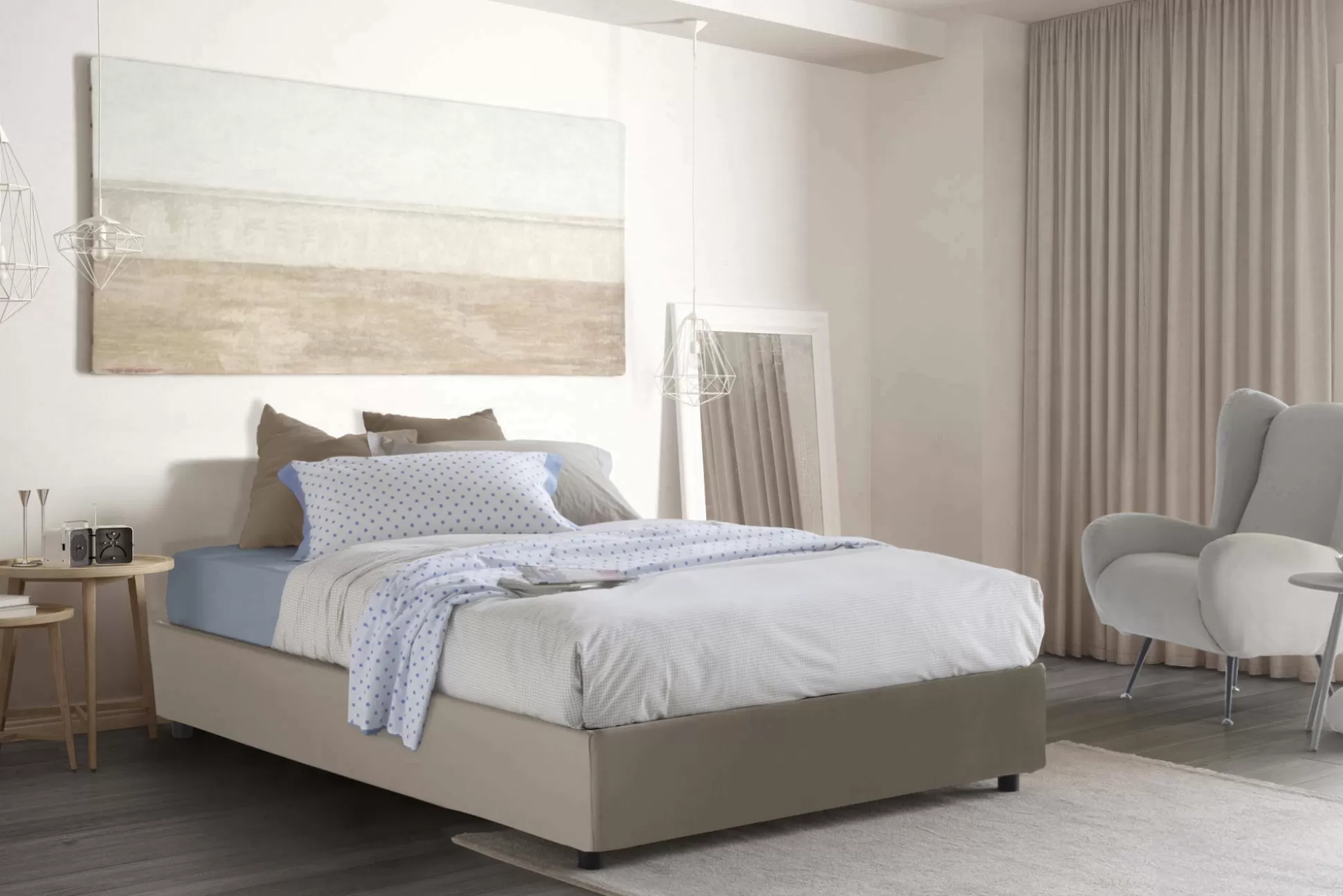 Dmora Letti Piazza E Mezza<Letto piazza e mezza Alan, adatto per materasso Cm 120x190,