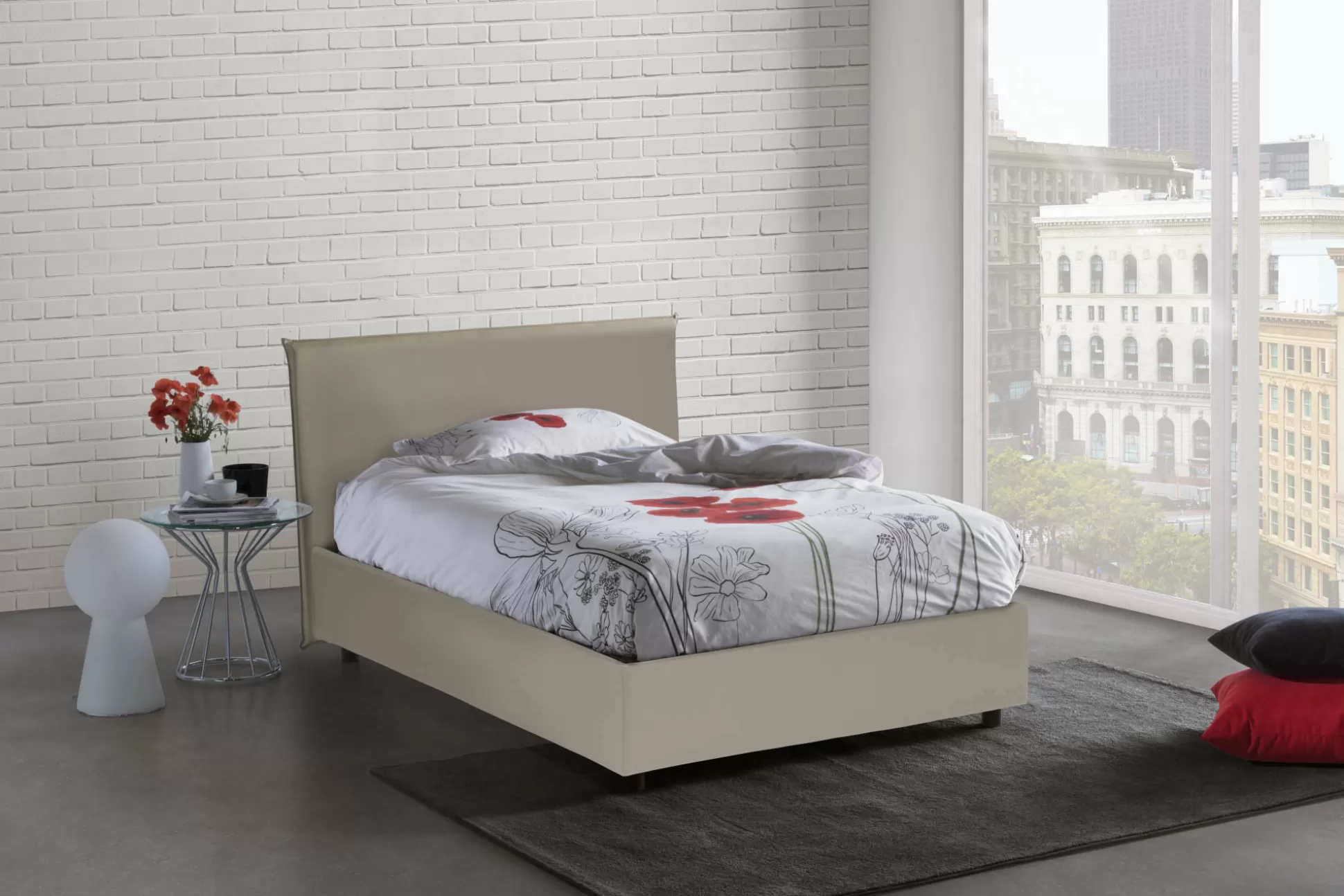 Dmora Letti Piazza E Mezza<Letto piazza e mezza Alia, adatto per materasso Cm 120x190,