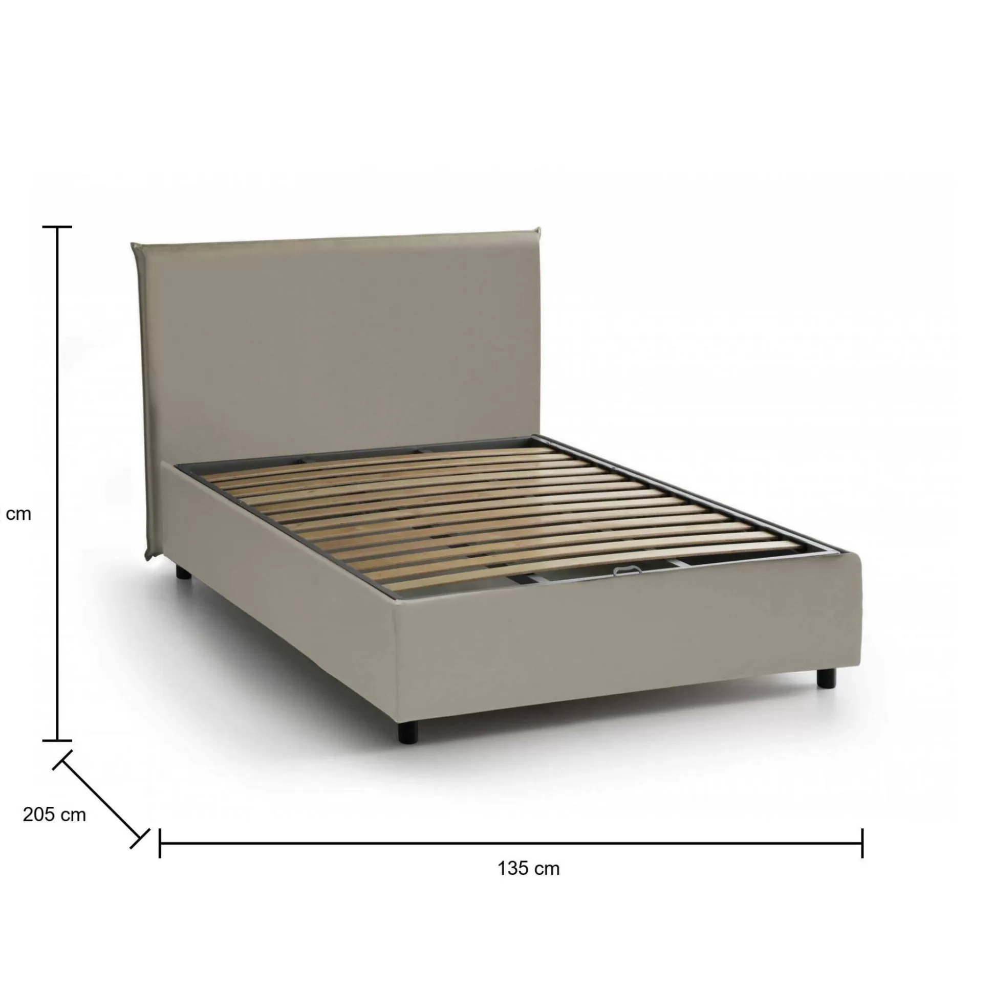 Dmora Letti Piazza E Mezza<Letto piazza e mezza Alia, adatto per materasso Cm 120x190,