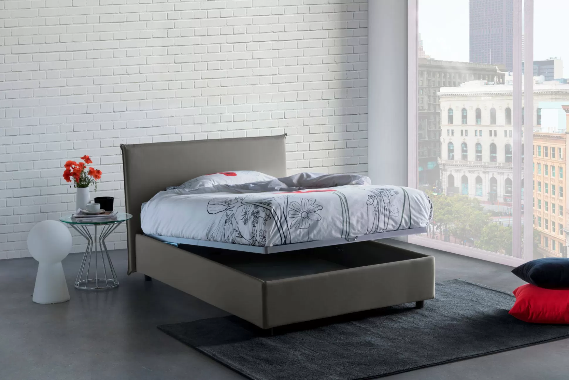 Dmora Letti Piazza E Mezza<Letto piazza e mezza Alvino, con materasso Cm 120x200 incluso,