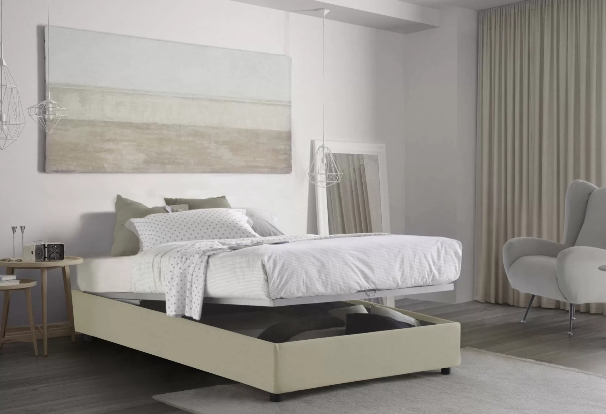 Dmora Letti Piazza E Mezza<Letto piazza e mezza Alvise, con materasso Cm 120x190 incluso,