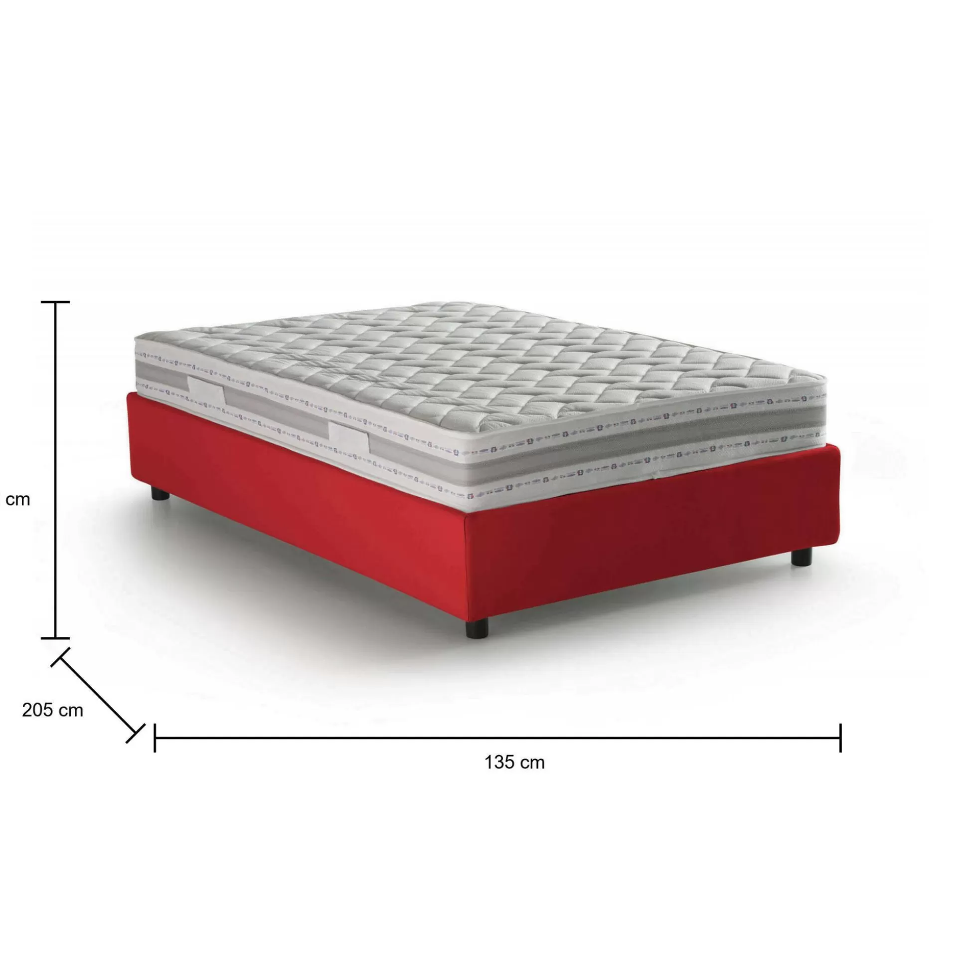 Dmora Letti Piazza E Mezza<Letto piazza e mezza Alvise, con materasso Cm 120x190 incluso,