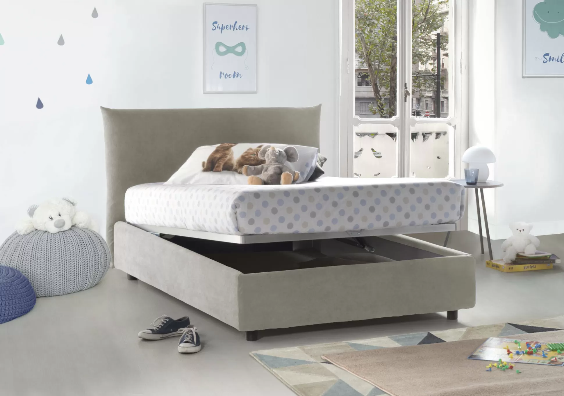 Dmora Letti Piazza E Mezza<Letto piazza e mezza Amorino, adatto per materasso Cm 120x190,