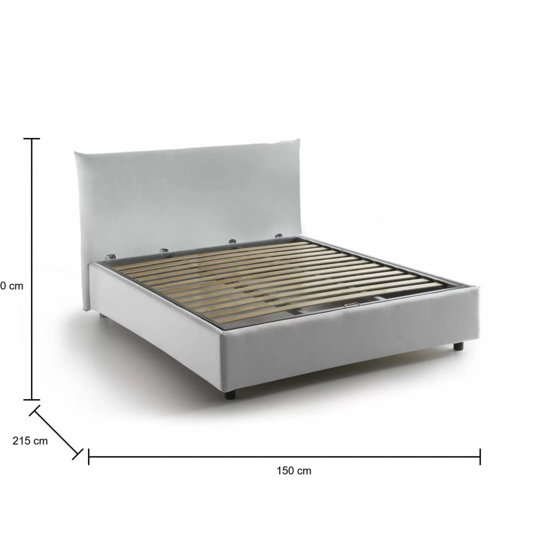 Dmora Letti Piazza E Mezza<Letto piazza e mezza Amorino, adatto per materasso Cm 120x190,