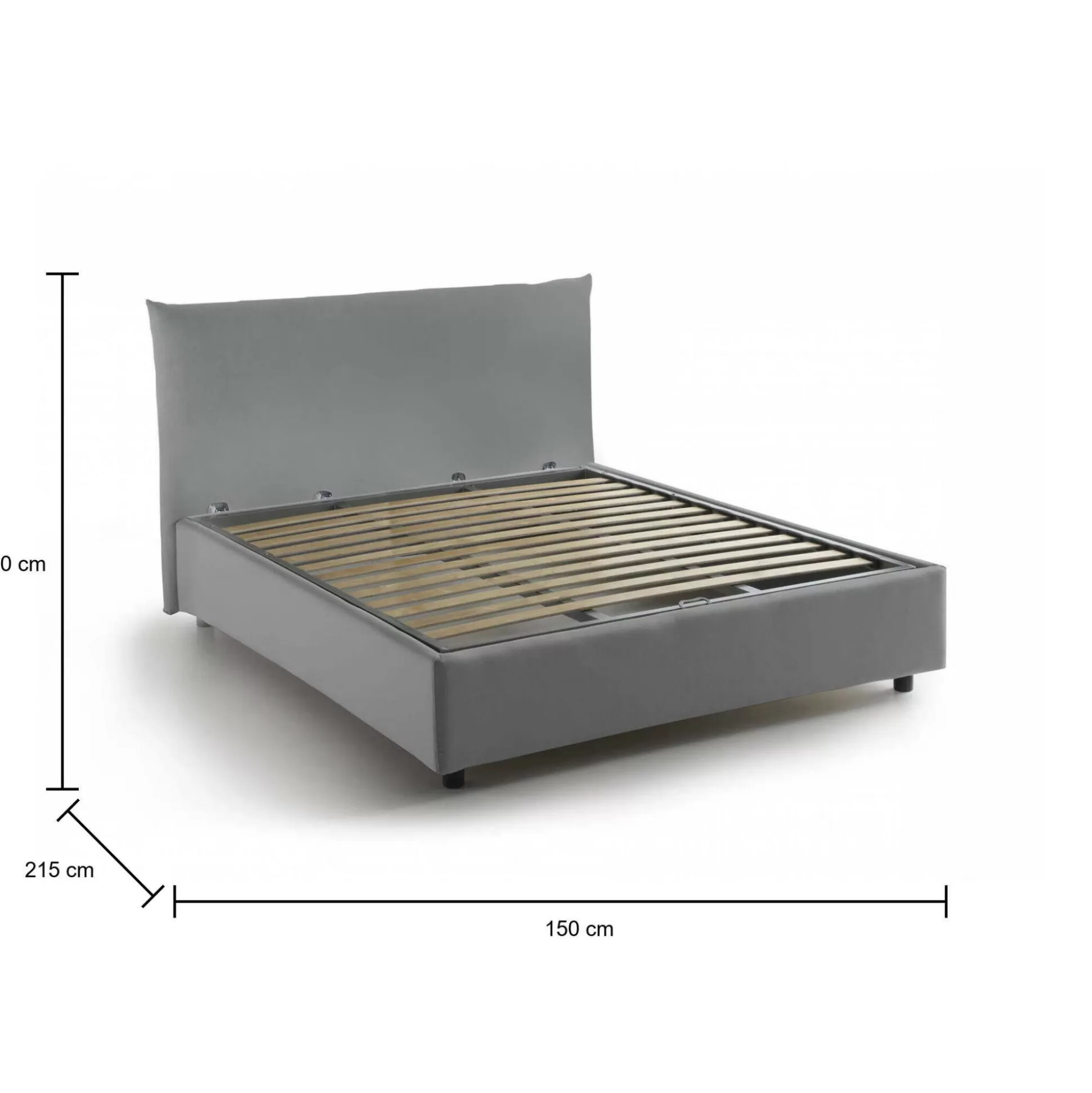 Dmora Letti Piazza E Mezza<Letto piazza e mezza Amorino, adatto per materasso Cm 120x190,