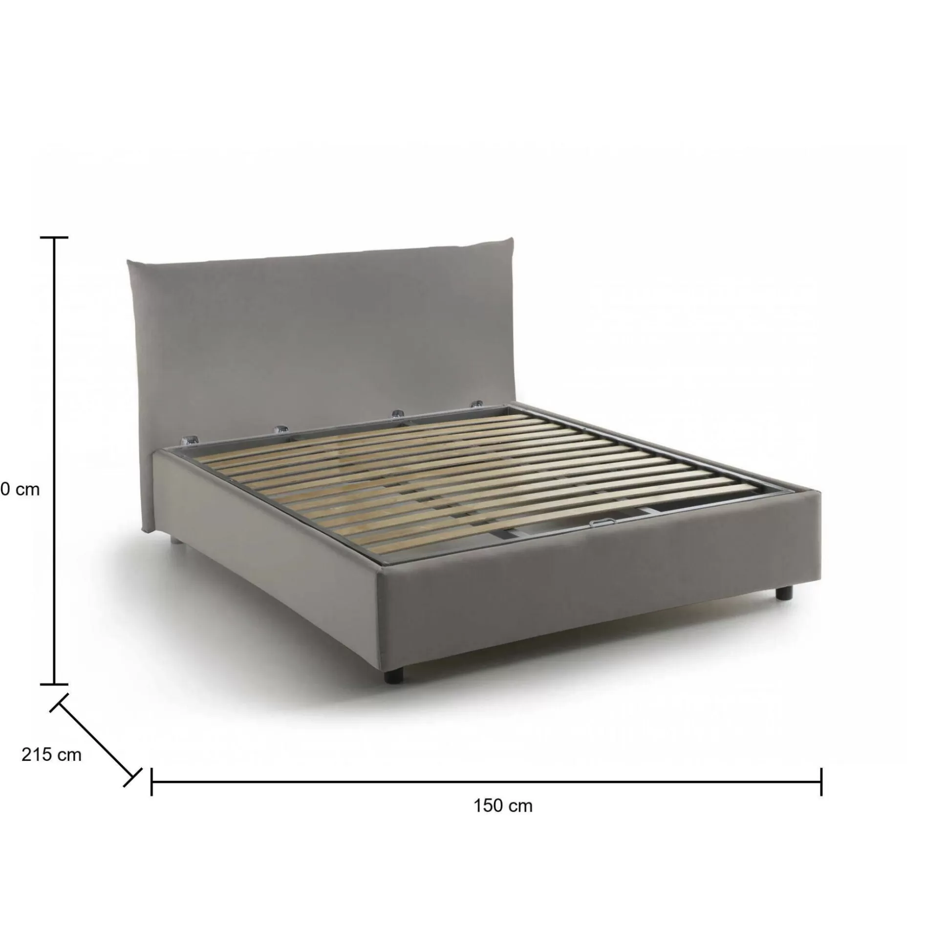 Dmora Letti Piazza E Mezza<Letto piazza e mezza Amorino, adatto per materasso Cm 120x190,