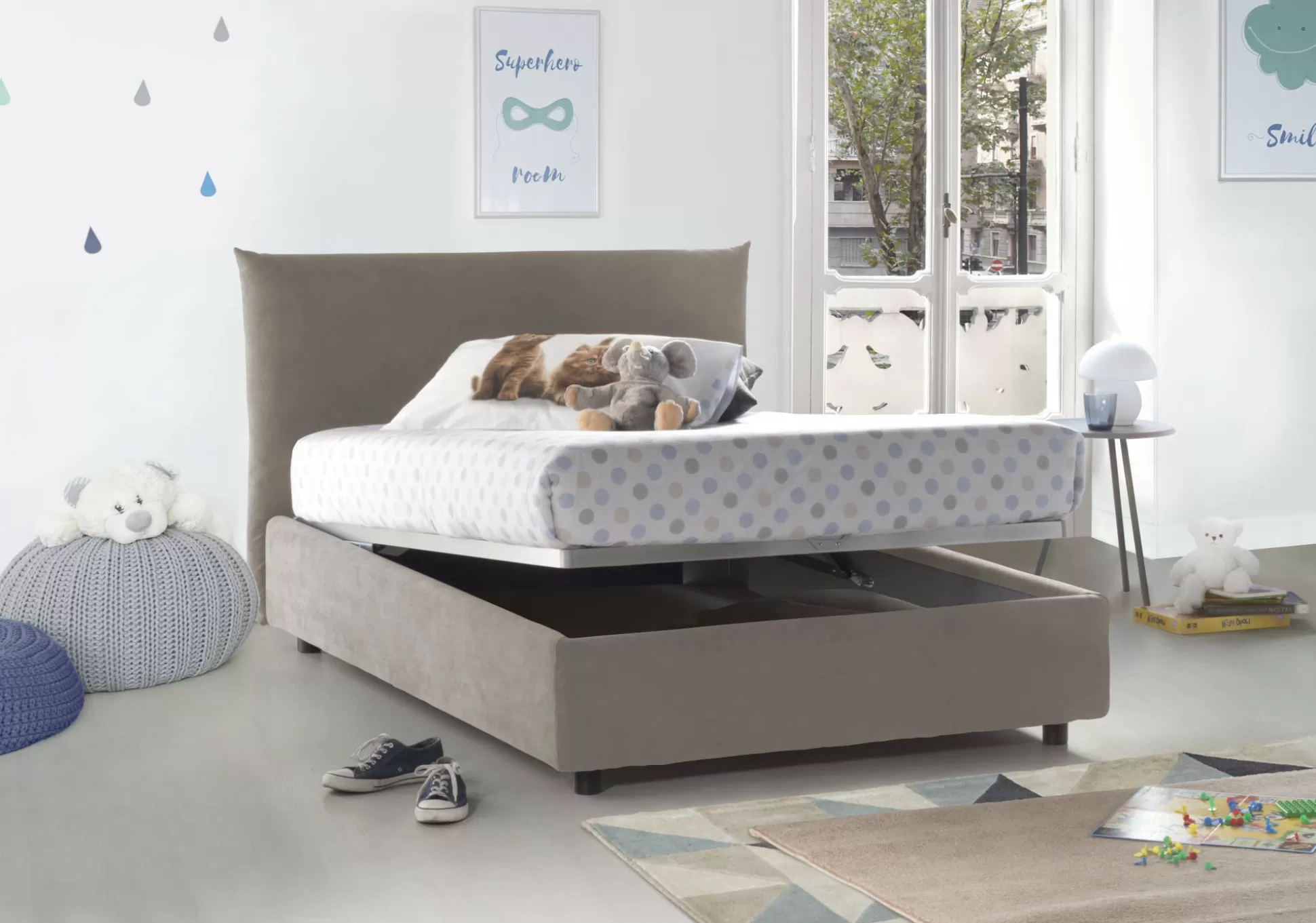 Dmora Letti Piazza E Mezza<Letto piazza e mezza Amorino, adatto per materasso Cm 120x190,