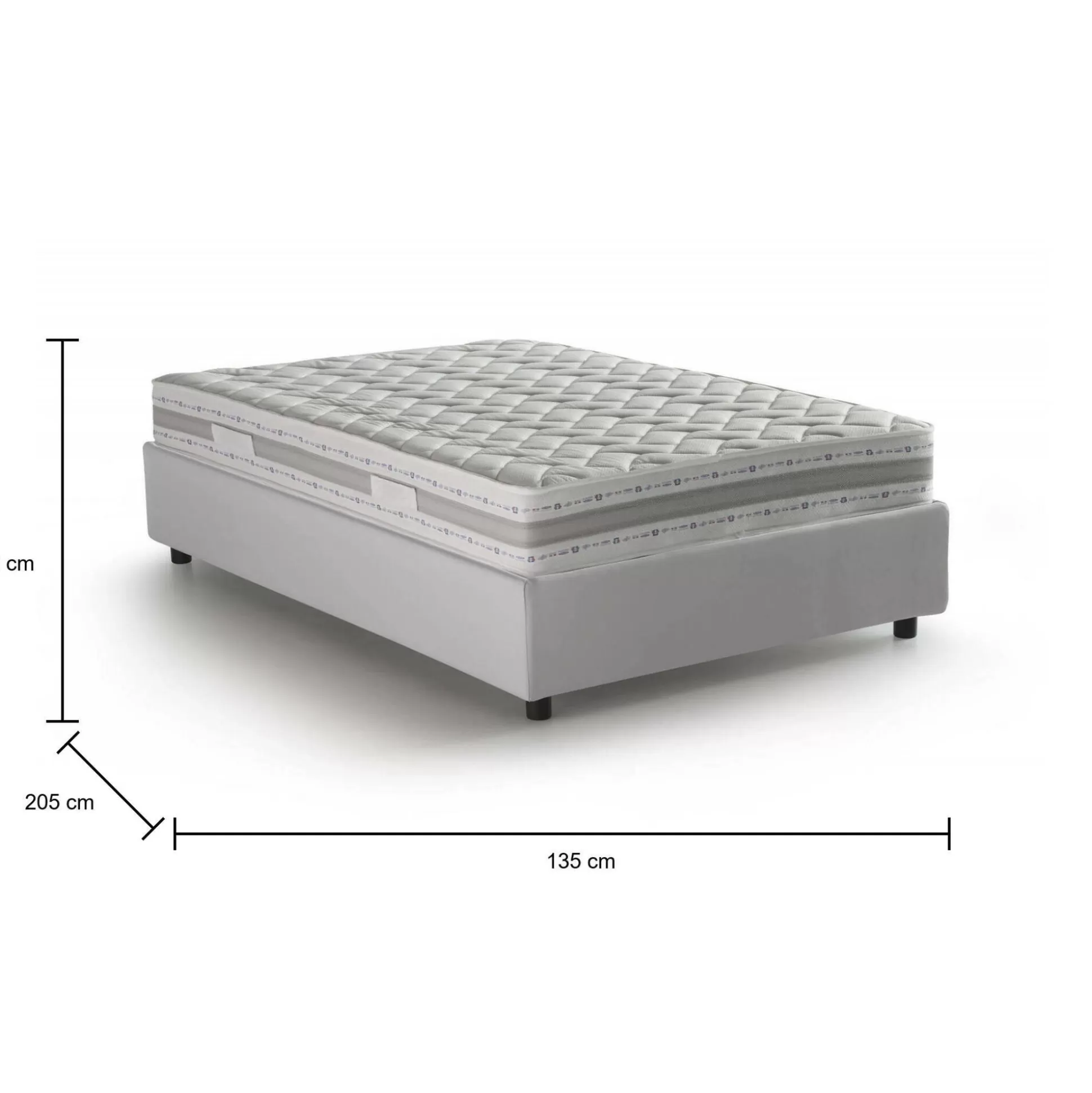 Dmora Letti Piazza E Mezza<Letto piazza e mezza Anahi, con materasso Cm 120x190 incluso,