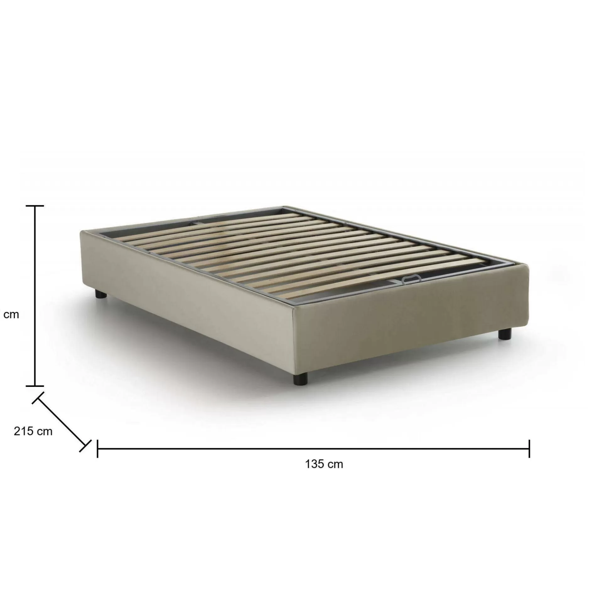 Dmora Letti Piazza E Mezza<Letto piazza e mezza Andla, adatto per materasso Cm 120x200,