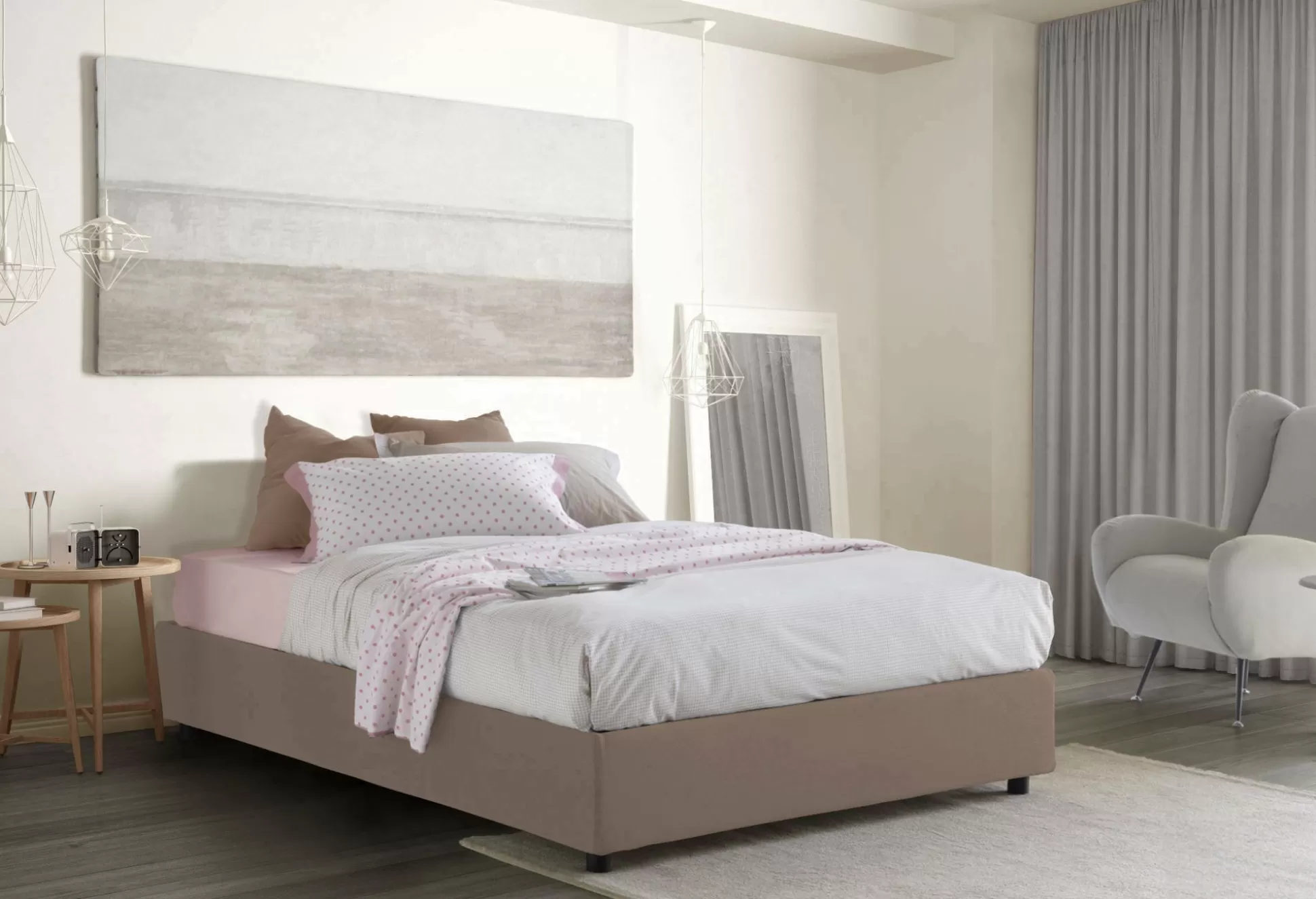Dmora Letti Piazza E Mezza<Letto piazza e mezza Andla, adatto per materasso Cm 120x200,