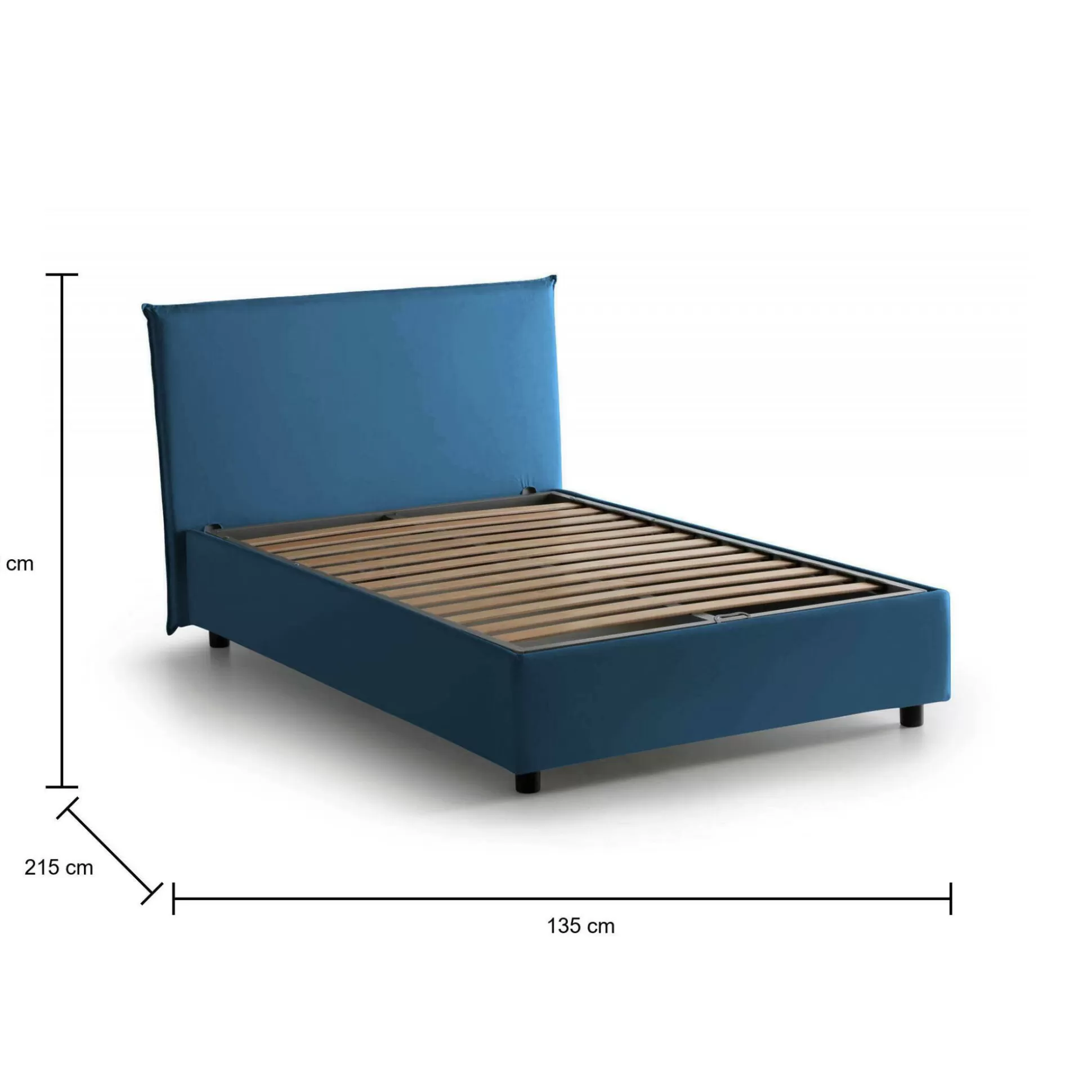 Dmora Letti Piazza E Mezza<Letto piazza e mezza Anissa, adatto per materasso Cm 120x200,